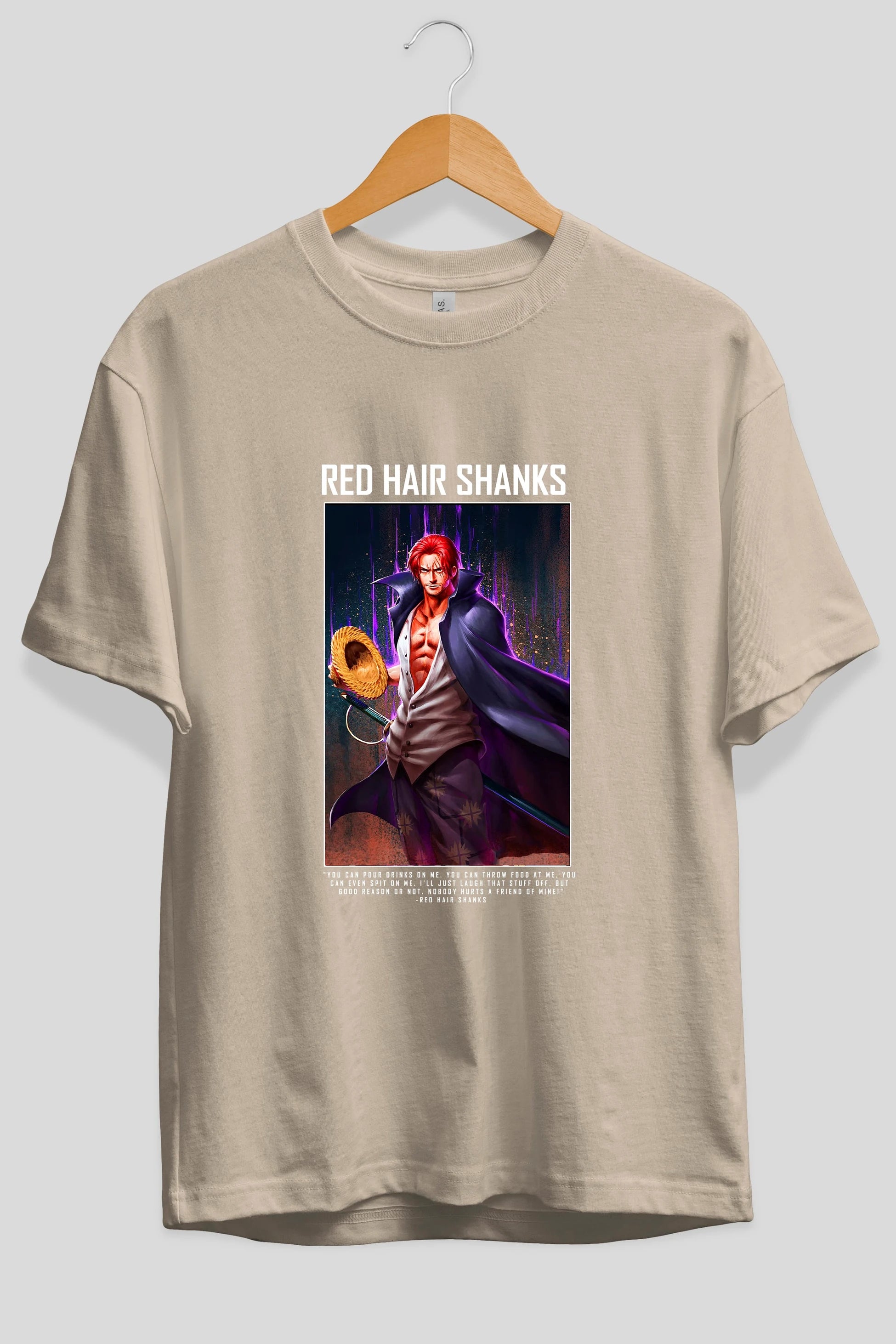 Shanks Anime Ön Baskılı Oversize t-shirt Erkek Kadın Unisex