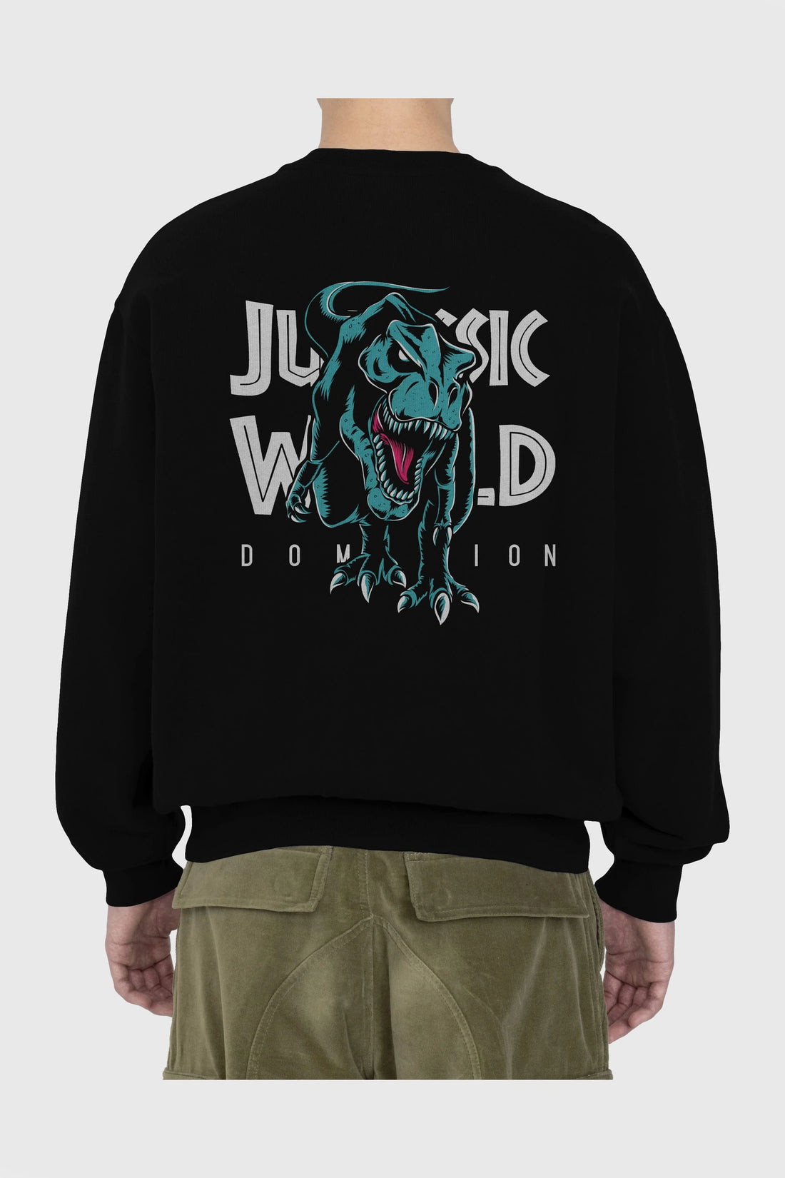 Jurassic Park (1) Arka Baskılı Oversize Sweatshirt Erkek Kadın Unisex