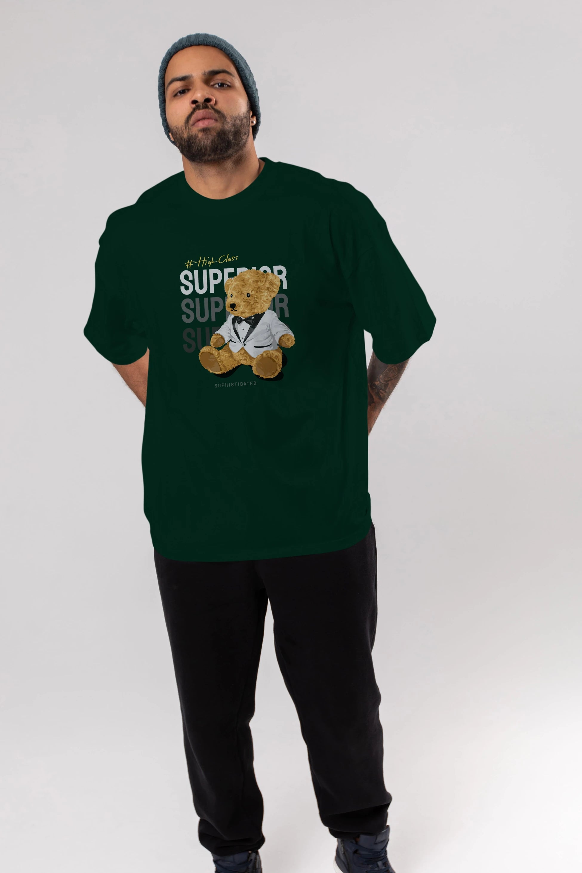 Teddy Bear Superior Ön Baskılı Oversize t-shirt Erkek Kadın Unisex %100 Pamuk