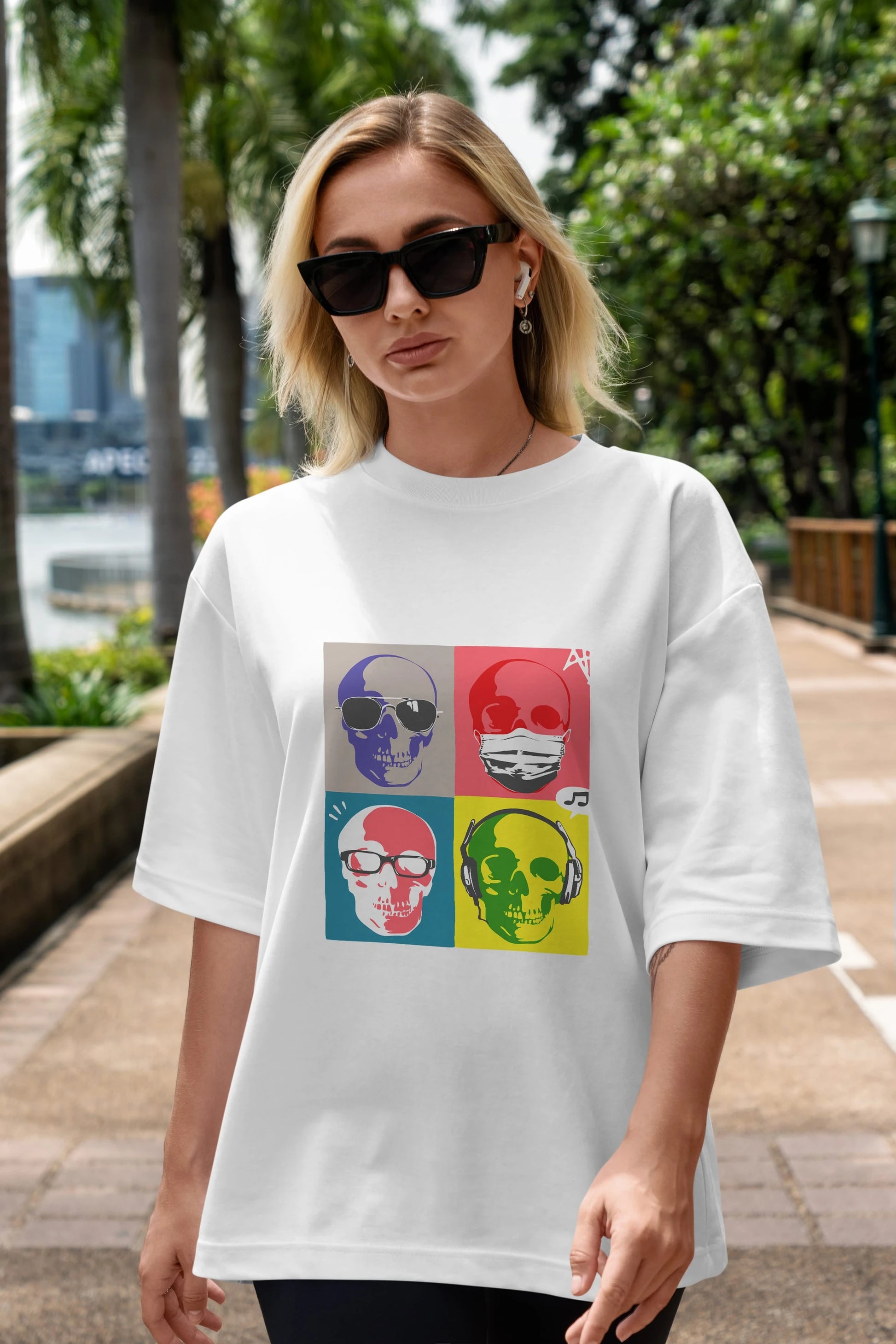Lets Rock Ön Baskılı Oversize t-shirt Erkek Kadın Unisex