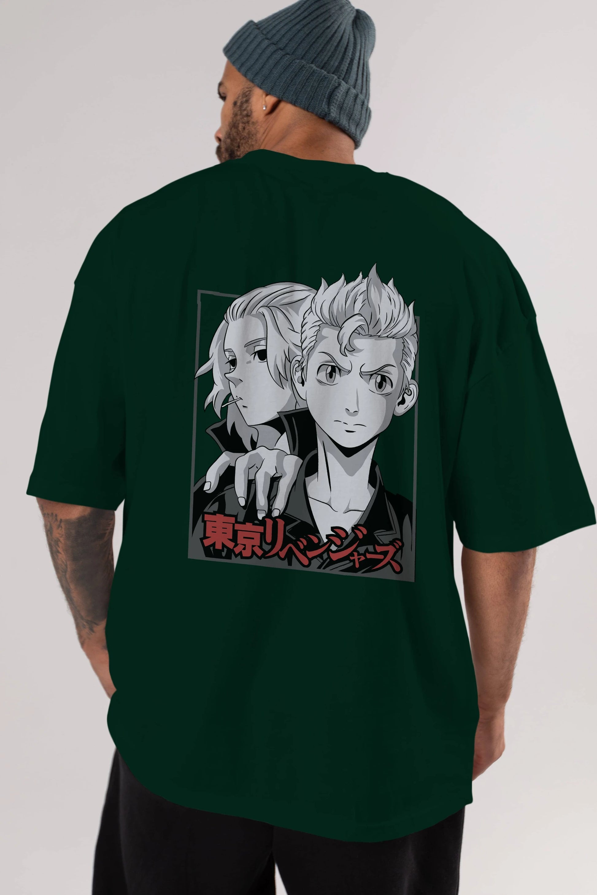 TOKYO REVENGERS Anime Arka Baskılı Oversize t-shirt Erkek Kadın Unisex