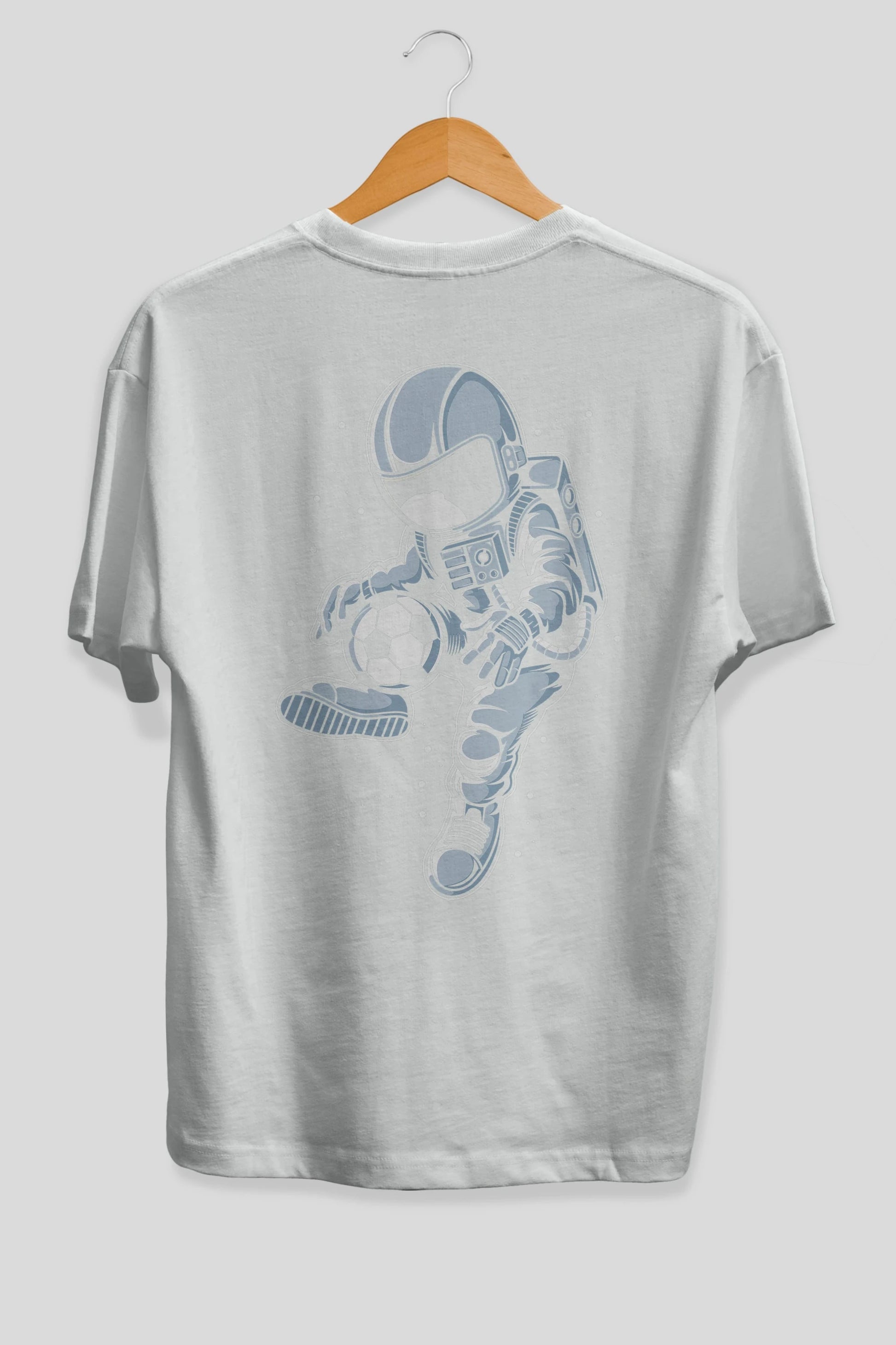 Astronaut Soccer Player Arka Baskılı Oversize t-shirt Erkek Kadın Unisex