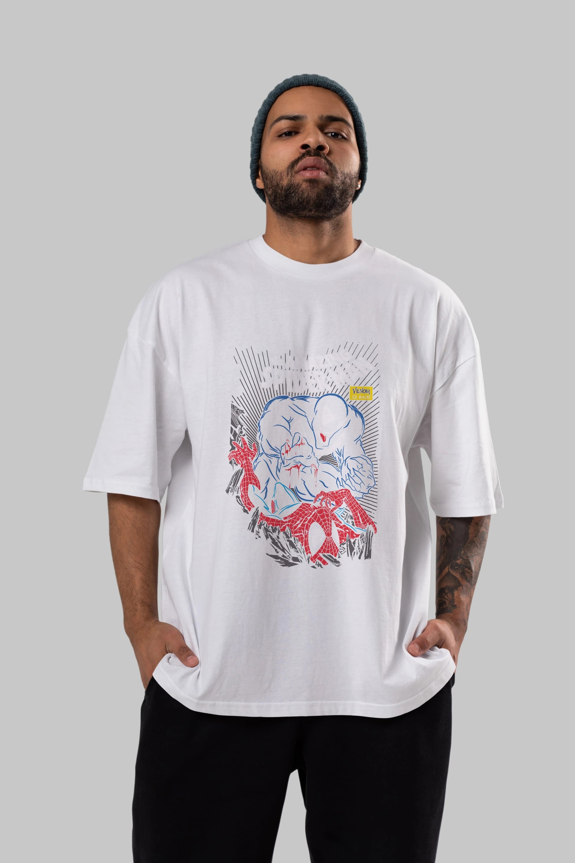 Venom (19) Ön Baskılı Oversize t-shirt Erkek Kadın Unisex %100 Pamuk Bisiklet Yaka tişort