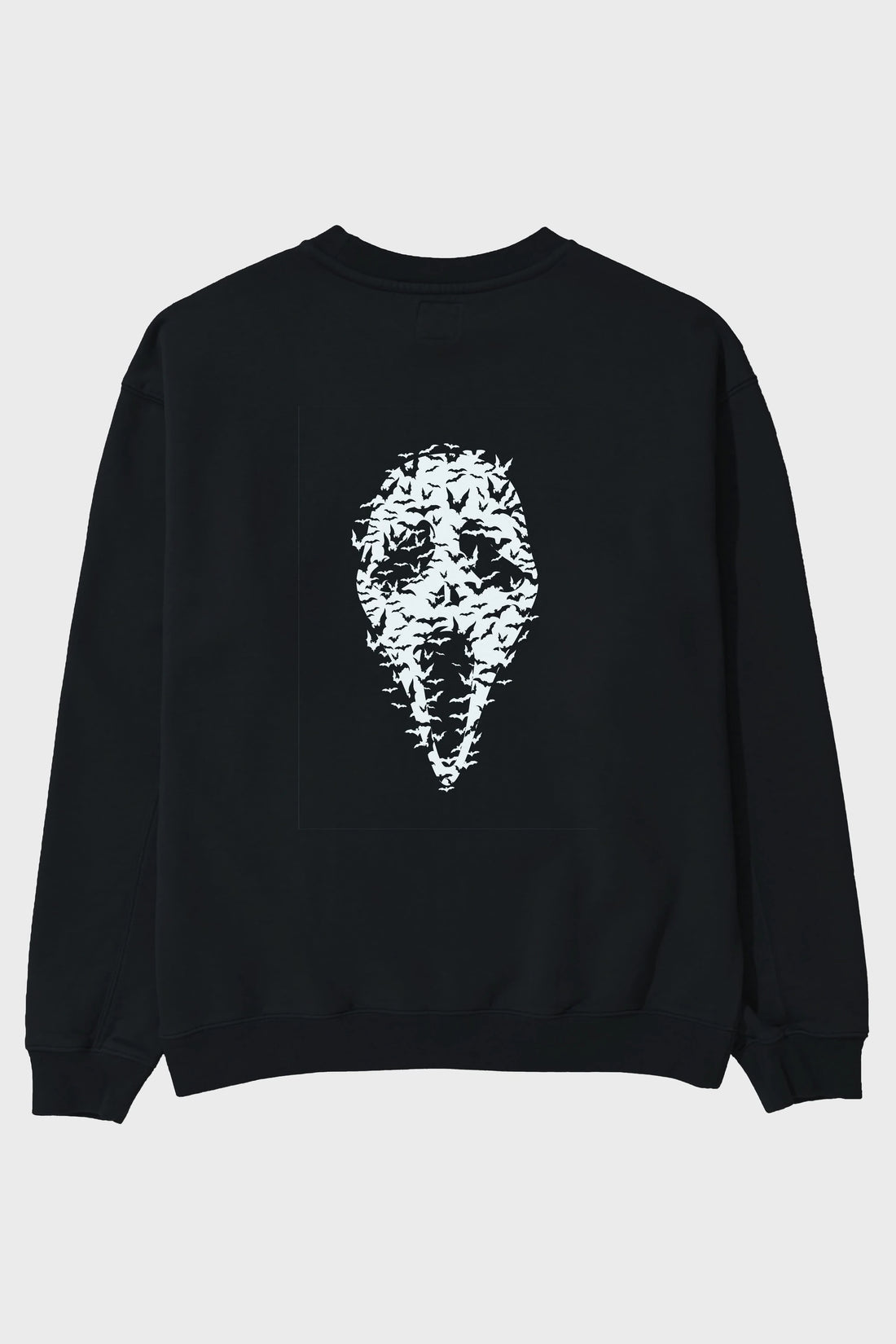 Ghost Face Bats Arka Baskılı Oversize Sweatshirt Erkek Kadın Unisex
