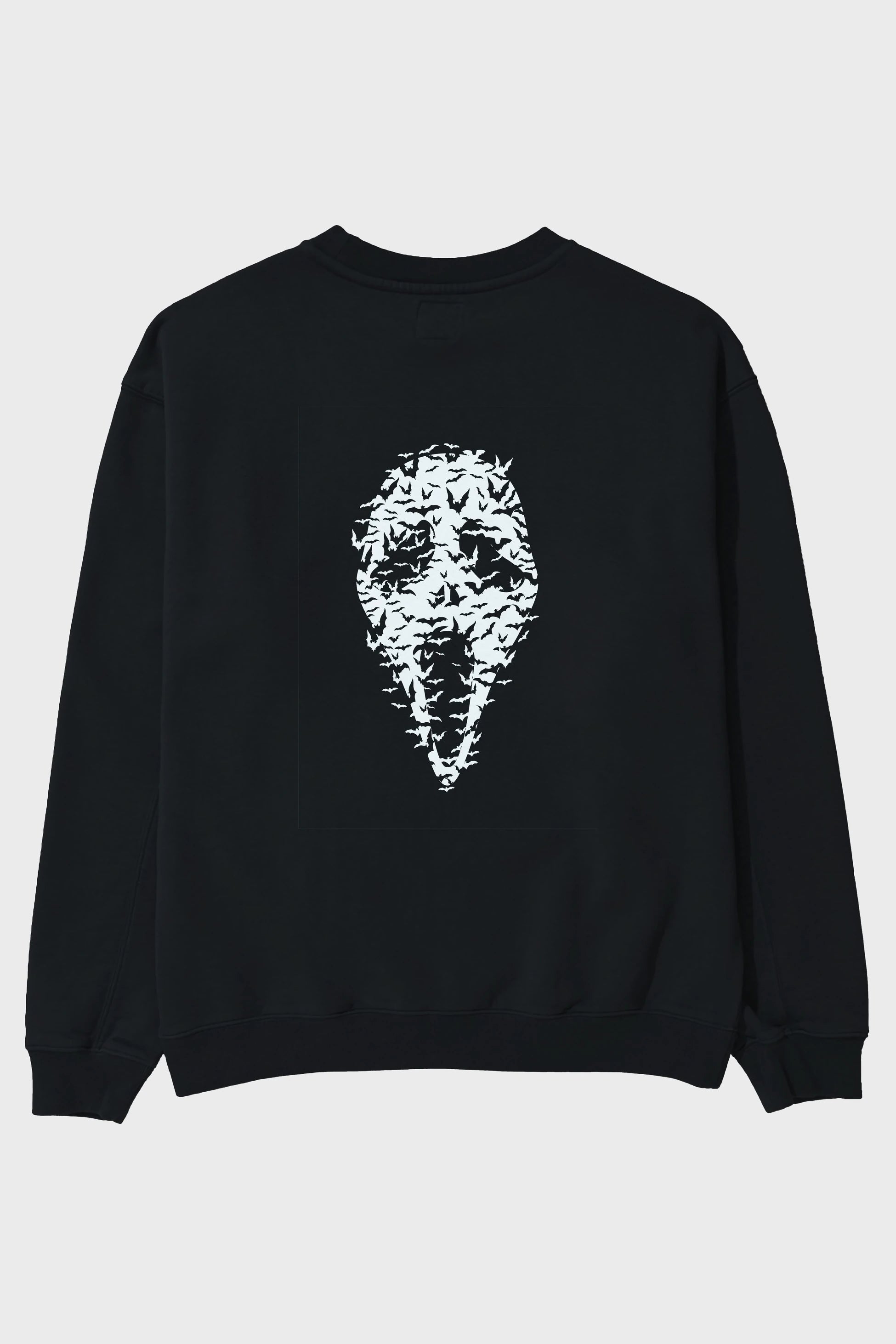 Ghost Face Bats Arka Baskılı Oversize Sweatshirt Erkek Kadın Unisex