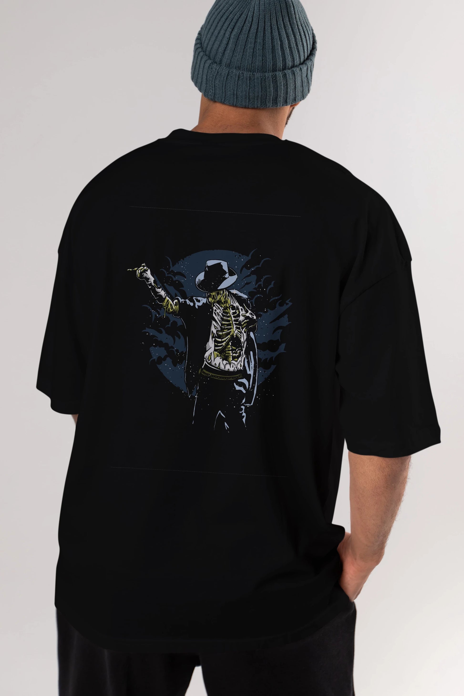 Zombie Pop Arka Baskılı Oversize t-shirt Erkek Kadın Unisex %100 Pamuk