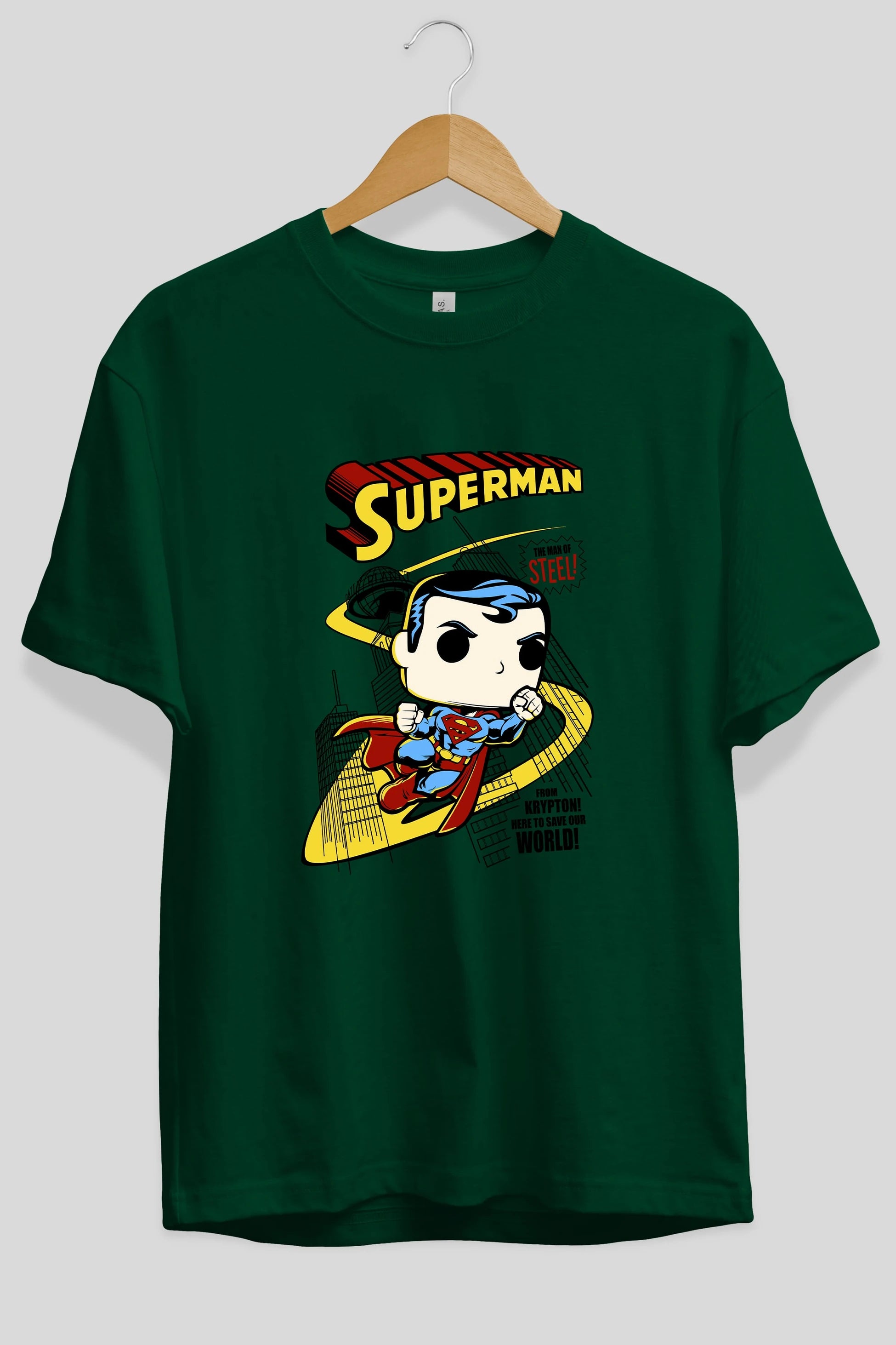 Superman (2) Ön Baskılı Oversize t-shirt Erkek Kadın Unisex %100 Pamuk Bisiklet Yaka tişort