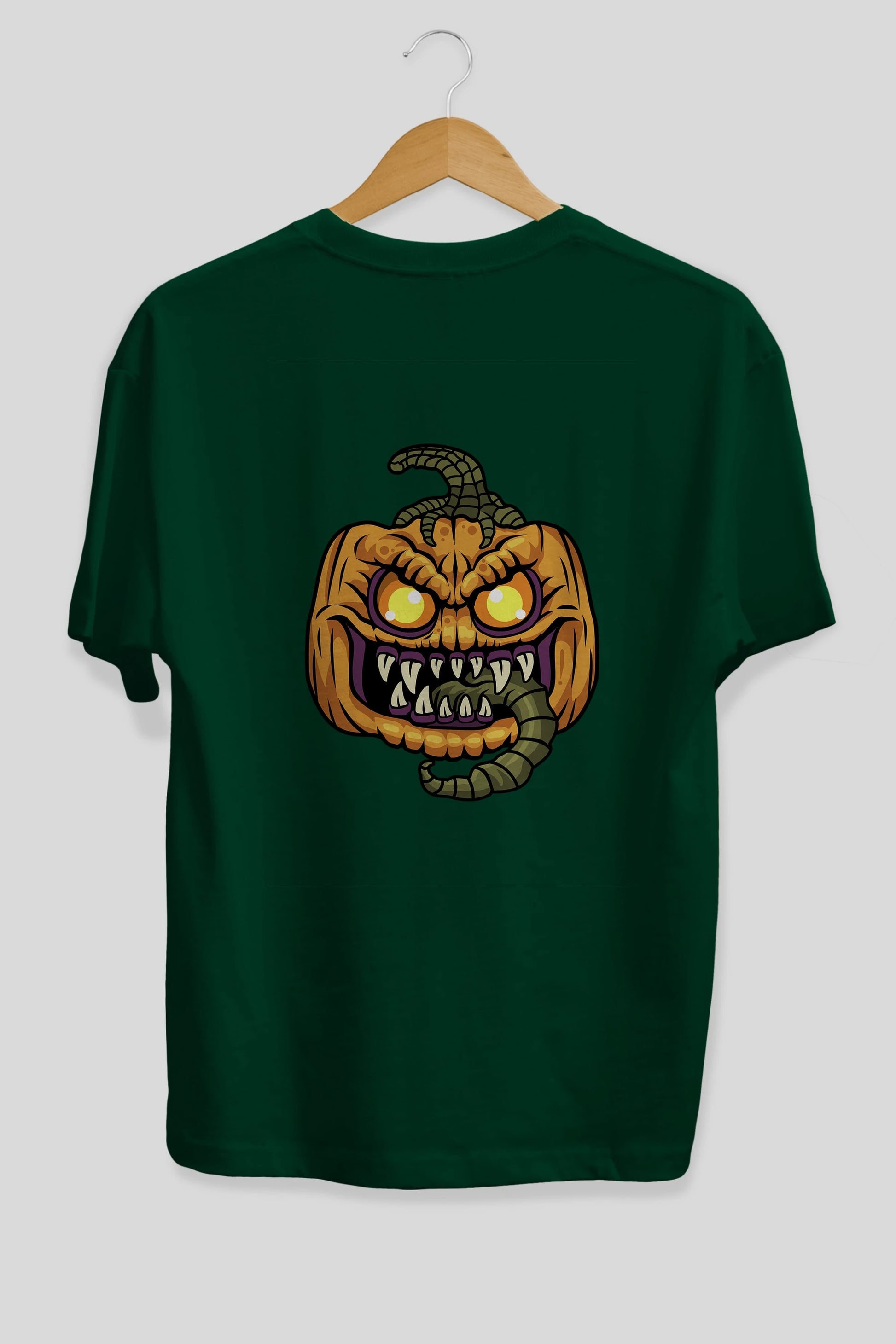 Halloween Arka Baskılı Oversize t-shirt Erkek Kadın Unisex %100 Pamuk tişort