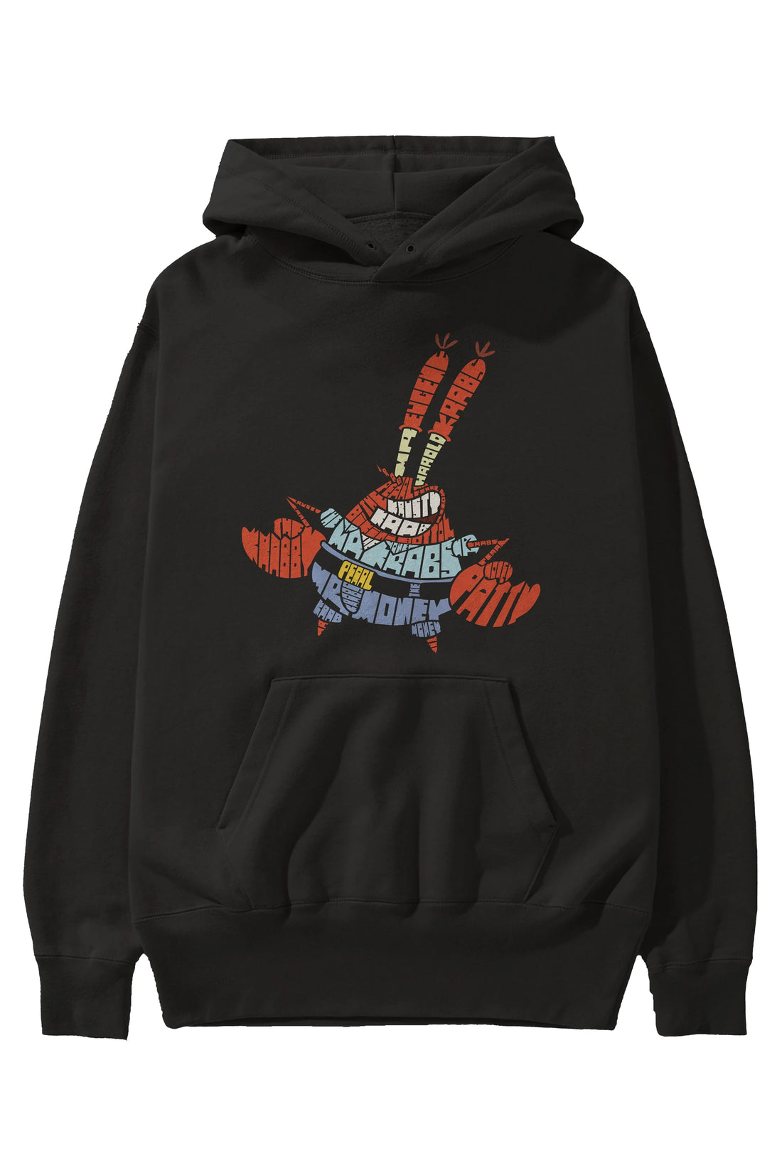 Mr Krabs Ön Baskılı Hoodie Oversize Kapüşonlu Sweatshirt Erkek Kadın Unisex