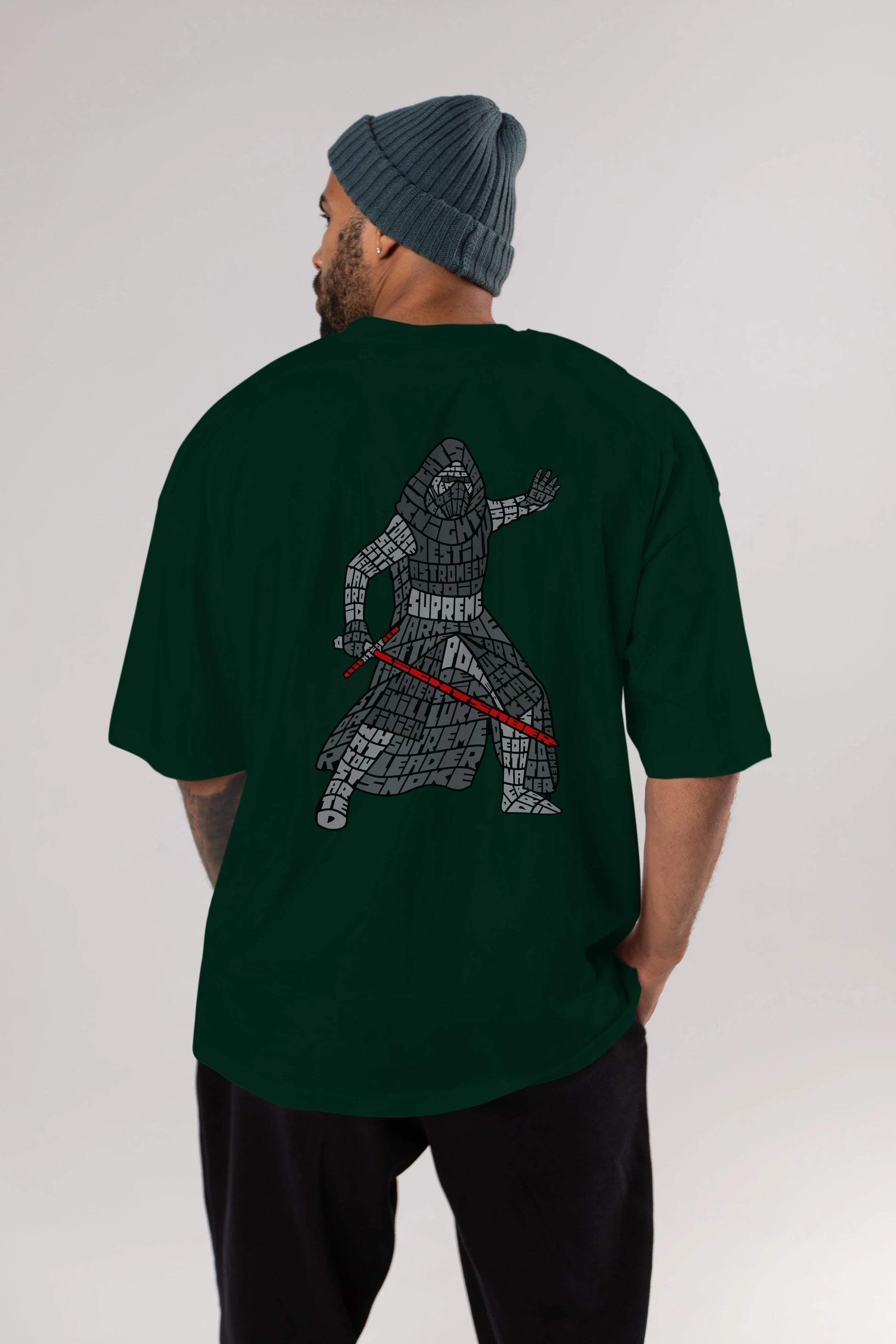 Kylo Arka Baskılı Oversize t-shirt %100 pamuk Erkek Kadın Unisex