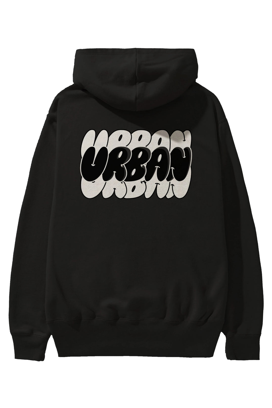 Urban Yazılı Arka Baskılı Oversize Hoodie Kapüşonlu Sweatshirt Erkek Kadın Unisex