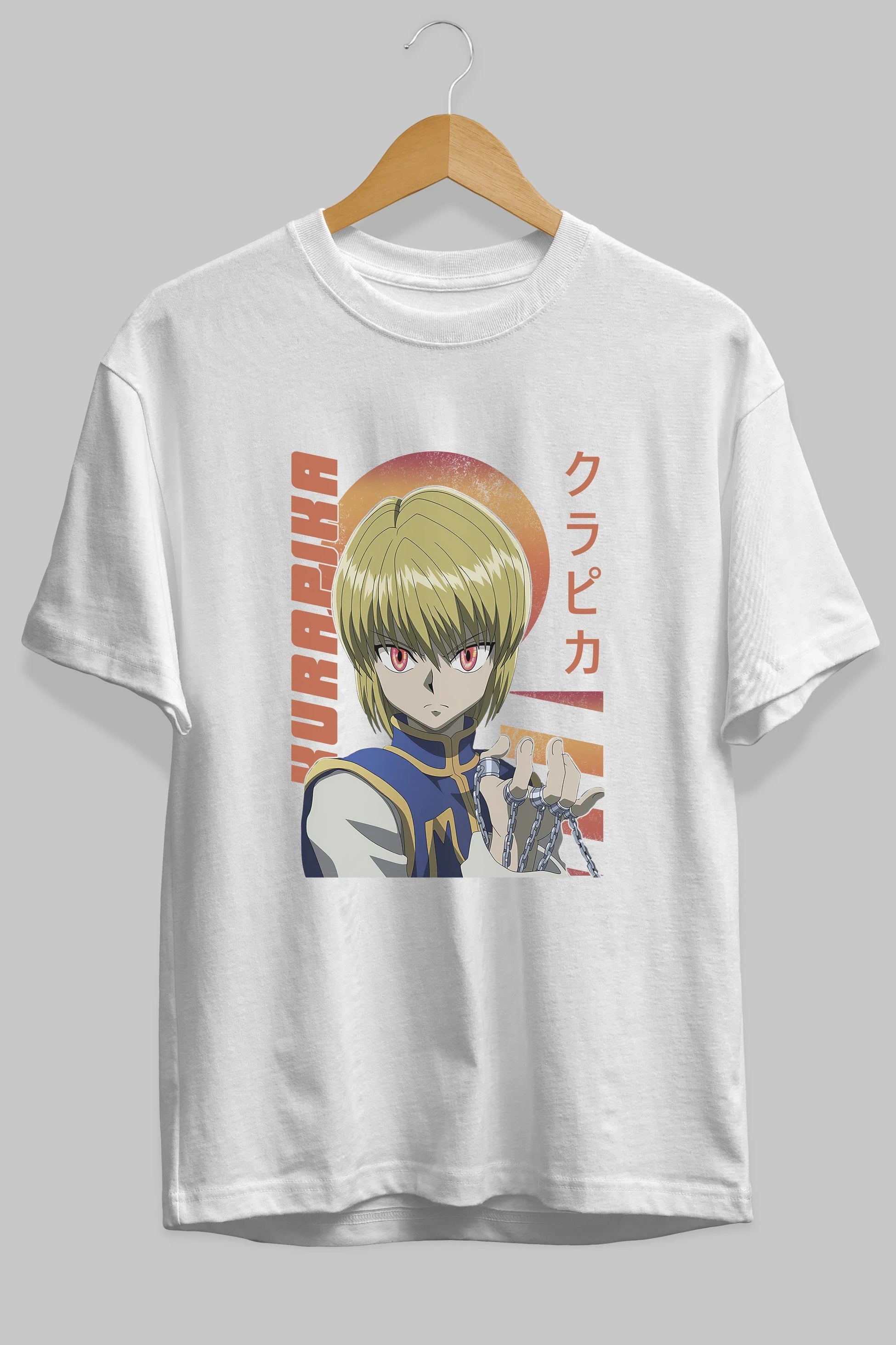 Kurapika 5 (2) Anime Ön Baskılı Oversize t-shirt %100 pamuk Erkek Kadın Unisex