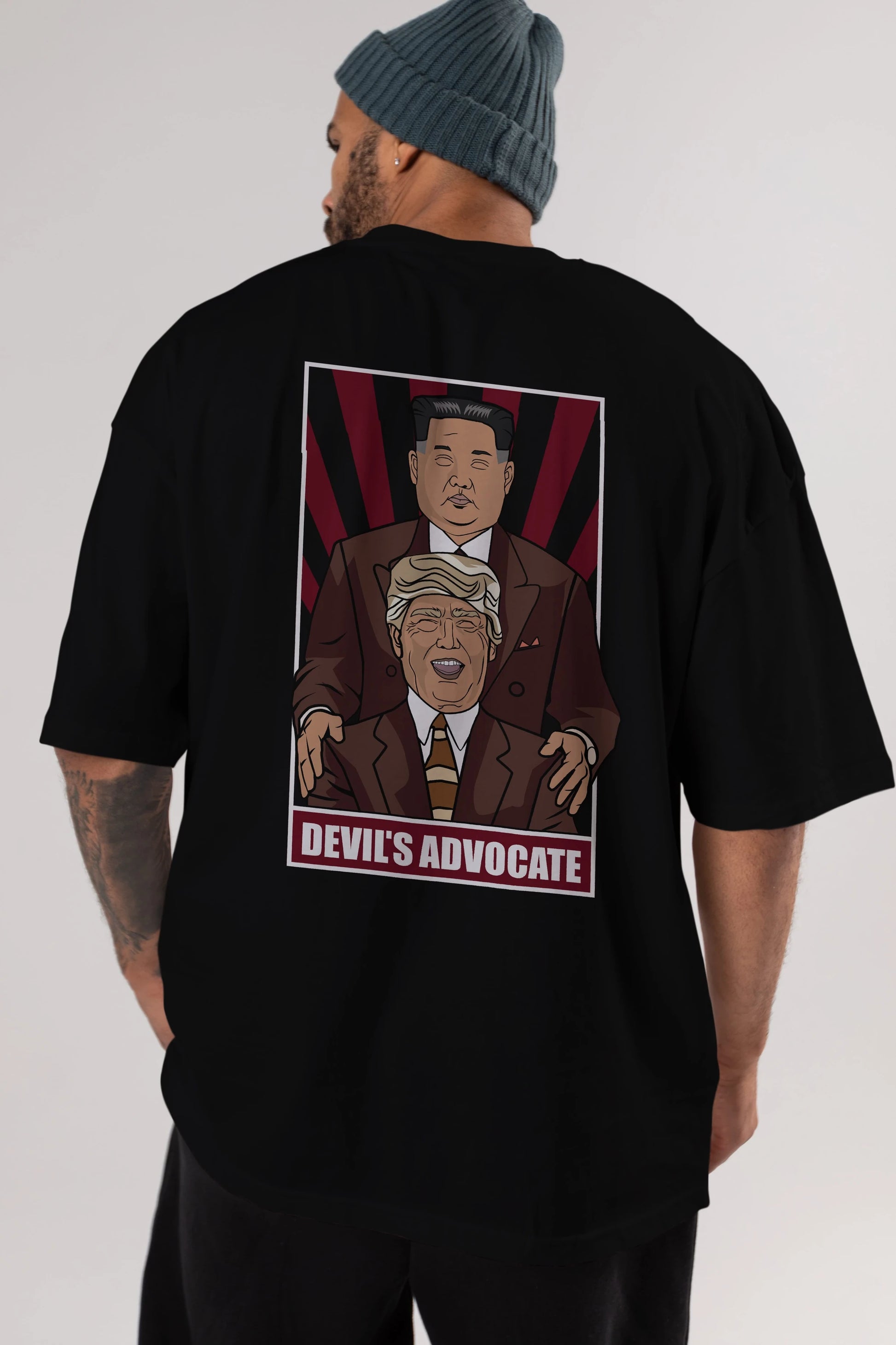Devil_s Advocate Arka Baskılı Oversize t-shirt Erkek Kadın Unisex %100 Pamuk tişort