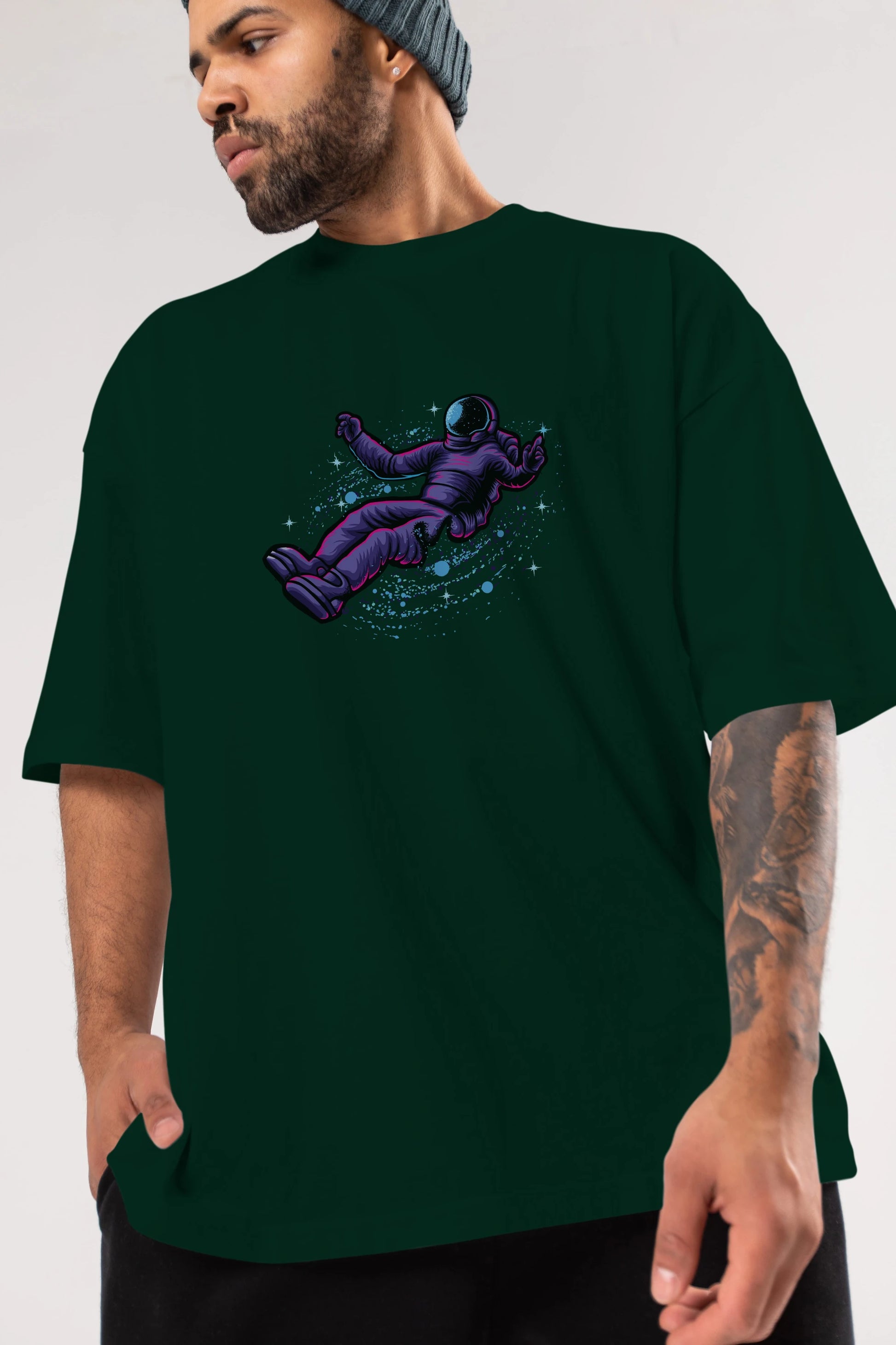 Having fun in outer space Ön Baskılı Oversize t-shirt Erkek Kadın Unisex