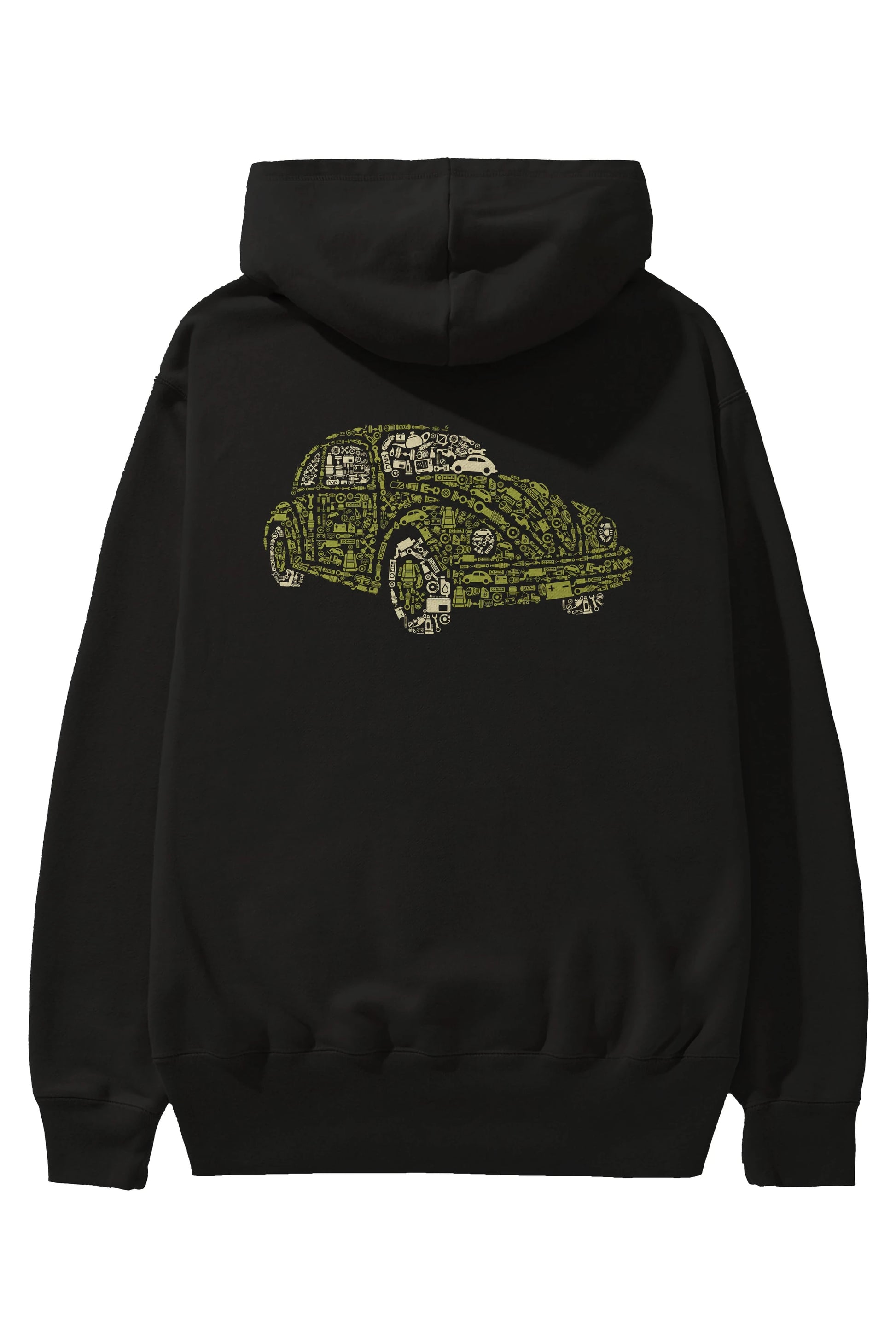 Beetle Arka Baskılı Hoodie Oversize Kapüşonlu Sweatshirt Erkek Kadın Unisex