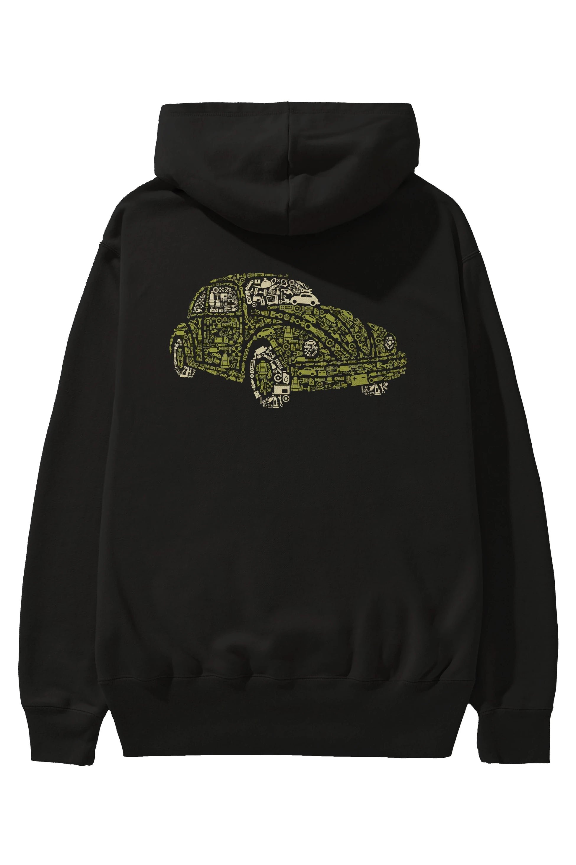 Beetle Arka Baskılı Hoodie Oversize Kapüşonlu Sweatshirt Erkek Kadın Unisex