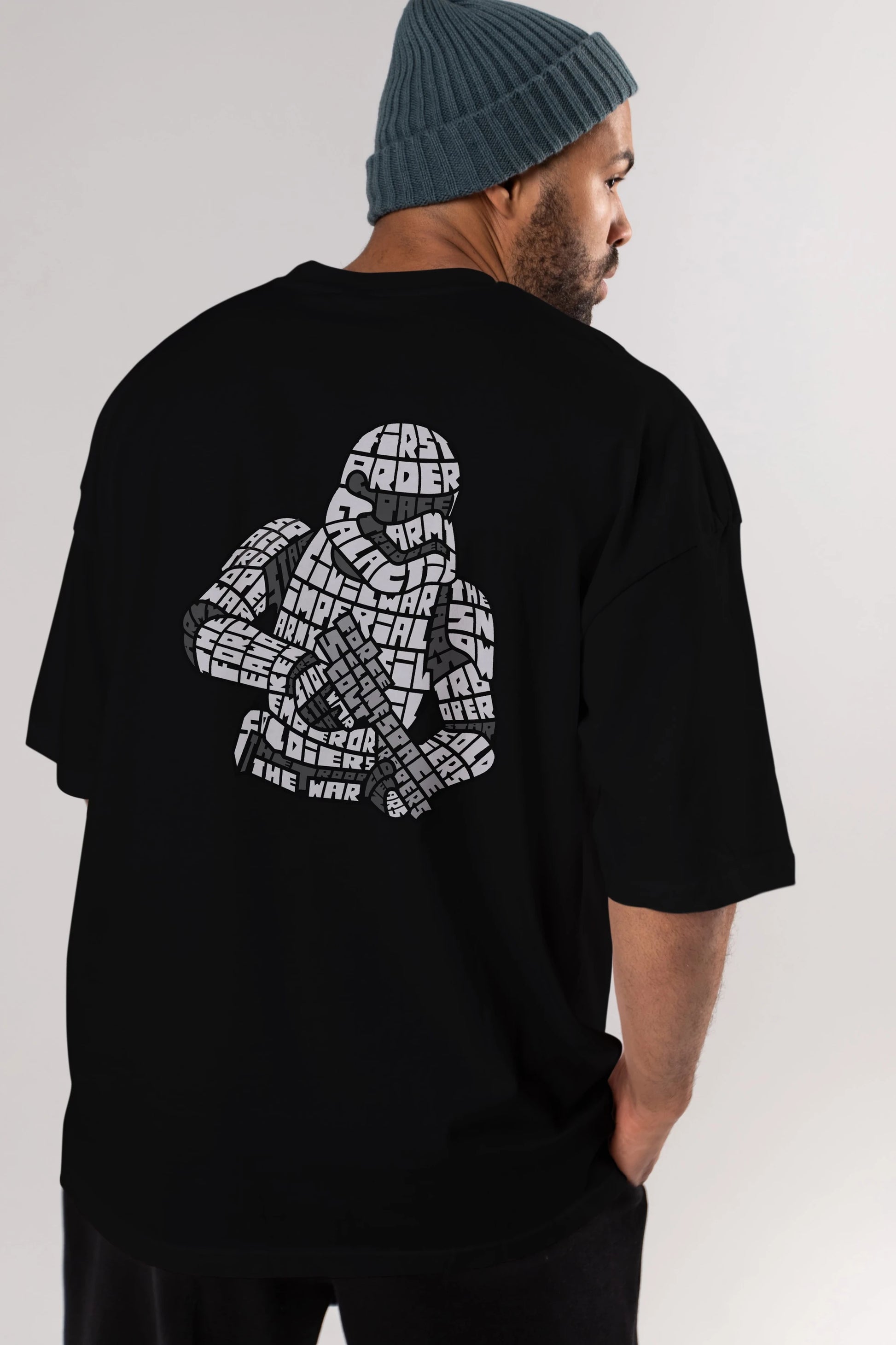 First Order Arka Baskılı Oversize t-shirt %100 pamuk Erkek Kadın Unisex