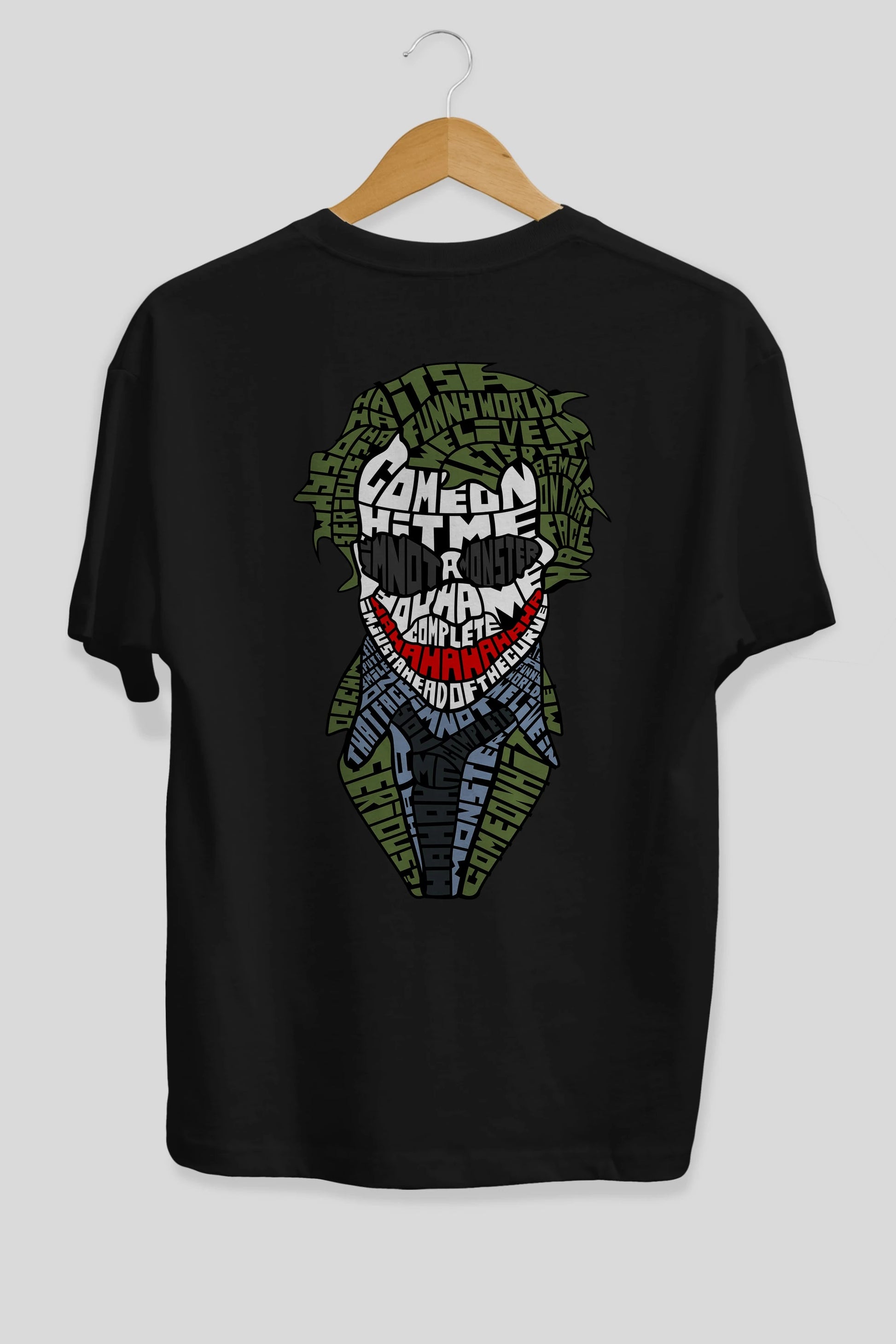 Why So Serious Arka Baskılı Oversize t-shirt %100 pamuk Erkek Kadın Unisex
