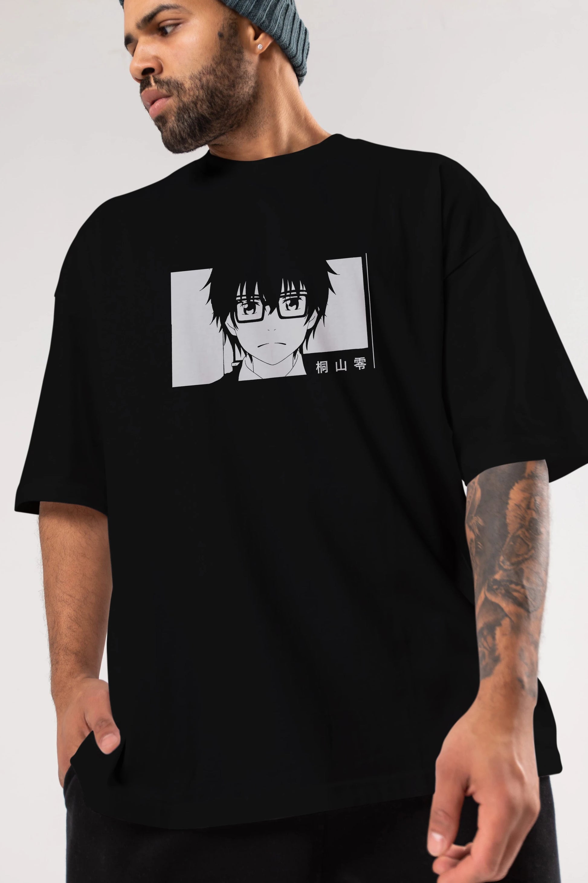 Rei Kiriyama 3 Anime Ön Baskılı Oversize t-shirt %100 pamuk Erkek Kadın Unisex