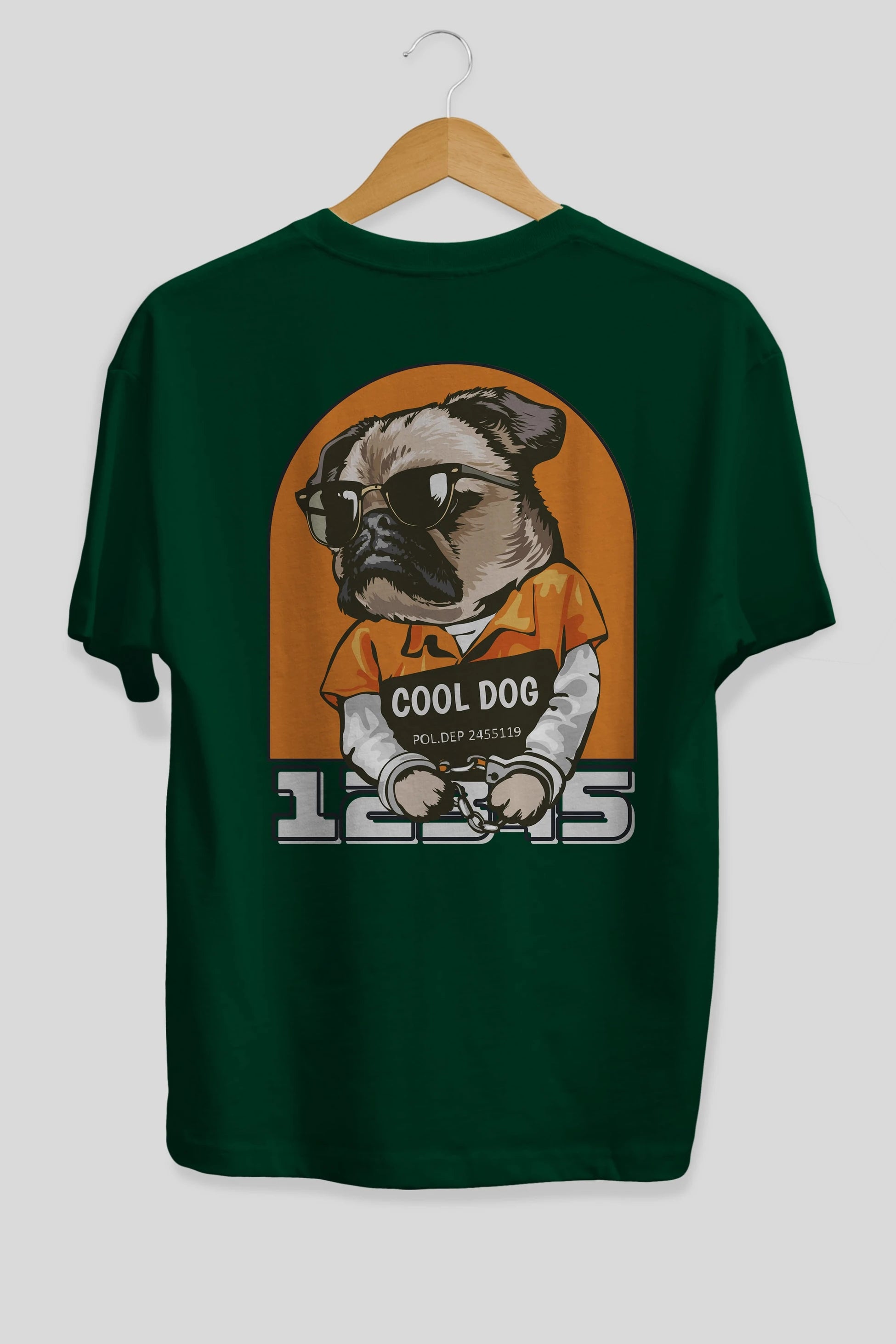 Cool Dog Arka Baskılı Oversize t-shirt Erkek Kadın Unisex