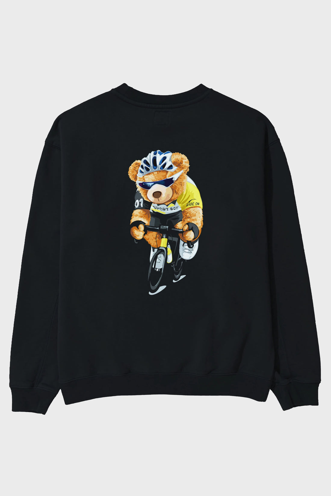 Teddy Bear Sport Boy Arka Baskılı Oversize Sweatshirt Erkek Kadın Unisex