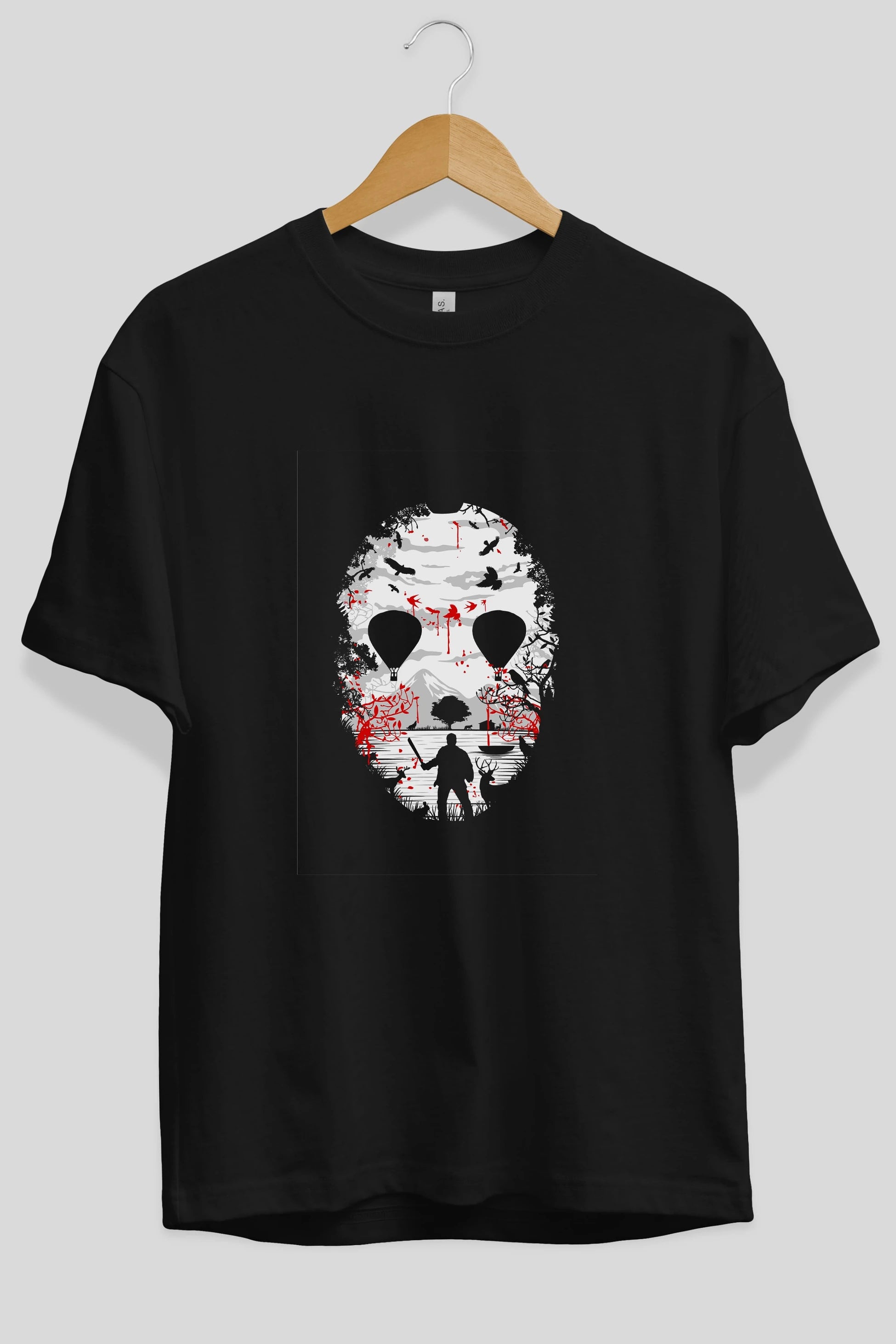 Crystal Lake Ön Baskılı Oversize t-shirt %100 pamuk Erkek Kadın Unisex