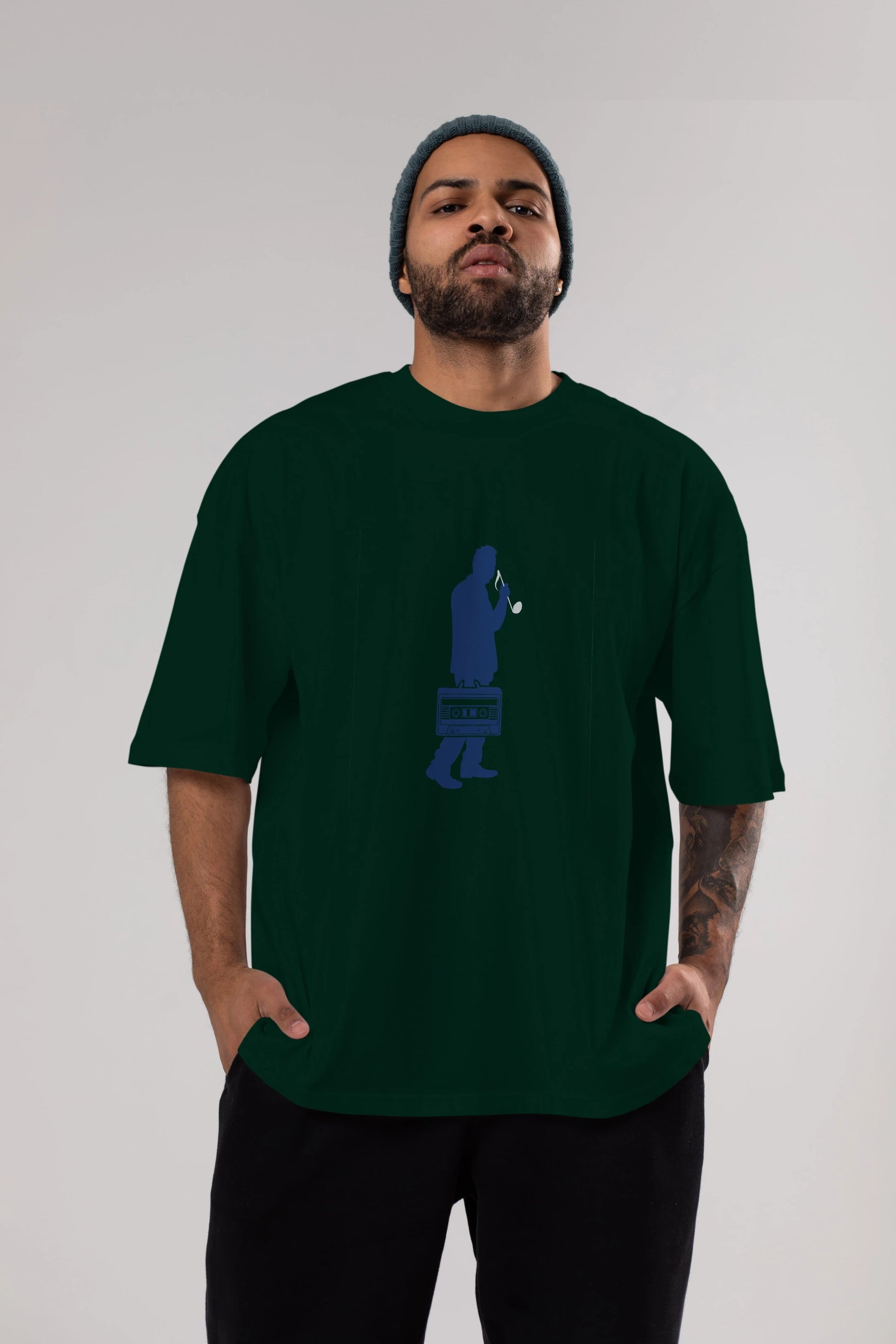 Sound Collector Ön Baskılı Oversize t-shirt %100 pamuk Erkek Kadın Unisex