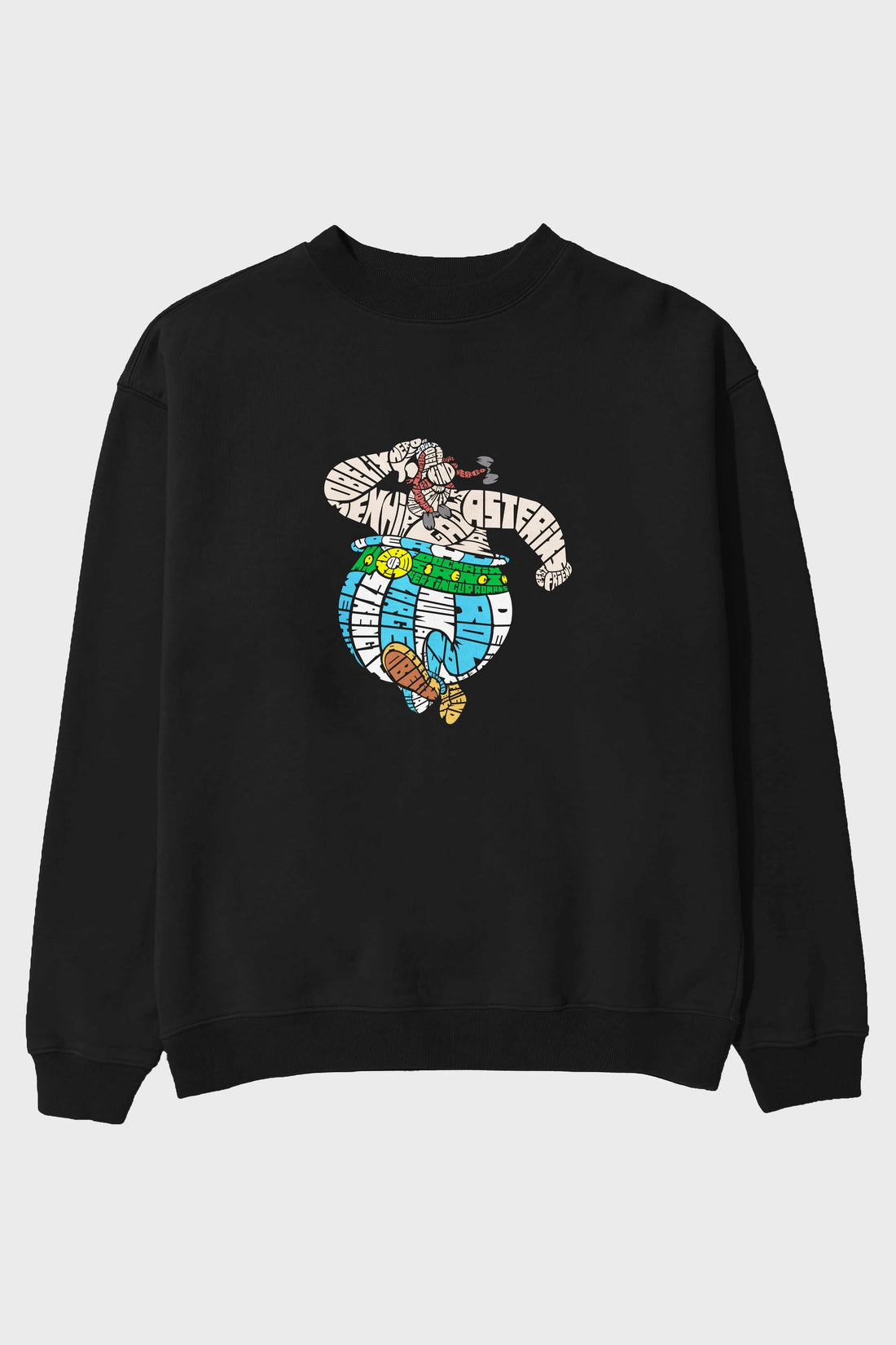 Obelix Ön Baskılı Oversize Sweatshirt Erkek Kadın Unisex