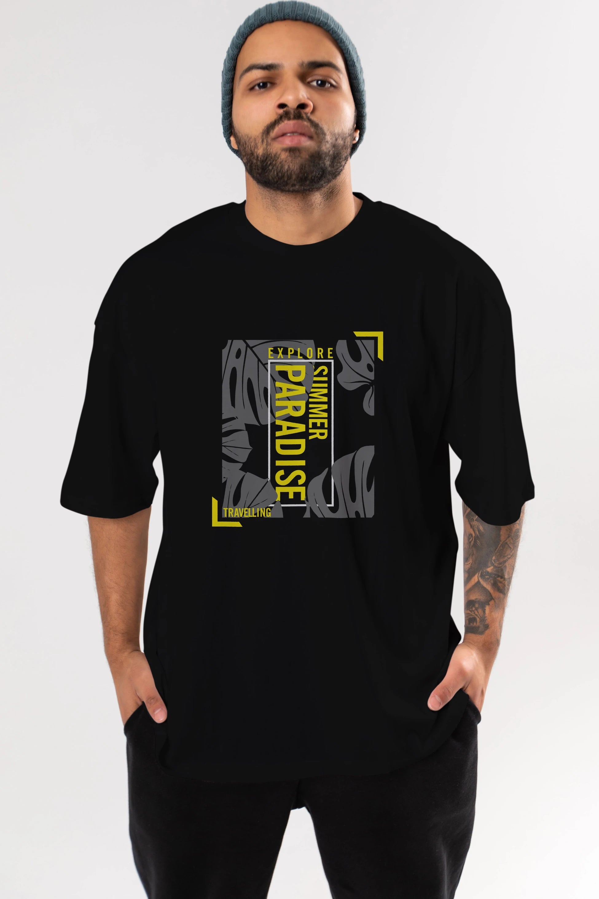 Explore Summer Ön Baskılı Oversize t-shirt Erkek Kadın Unisex