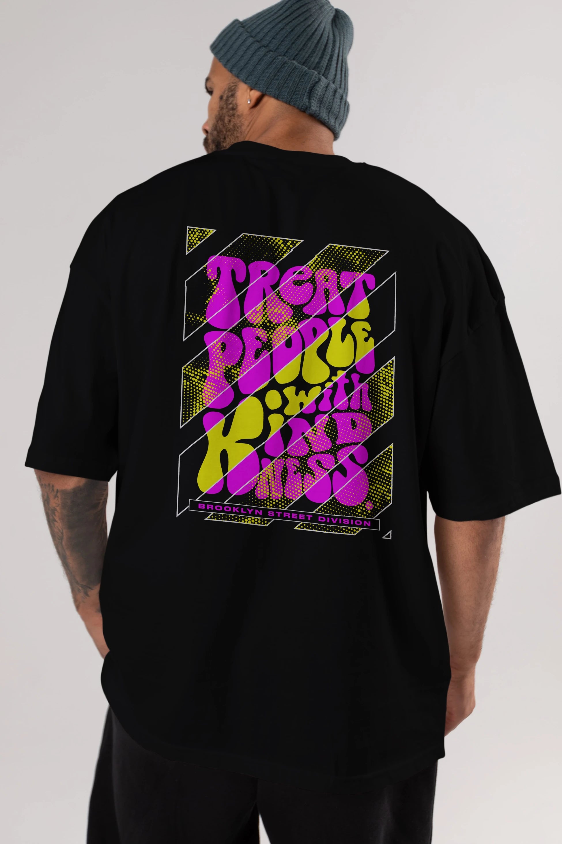 Treat People Arka Baskılı Oversize t-shirt Erkek Kadın Unisex