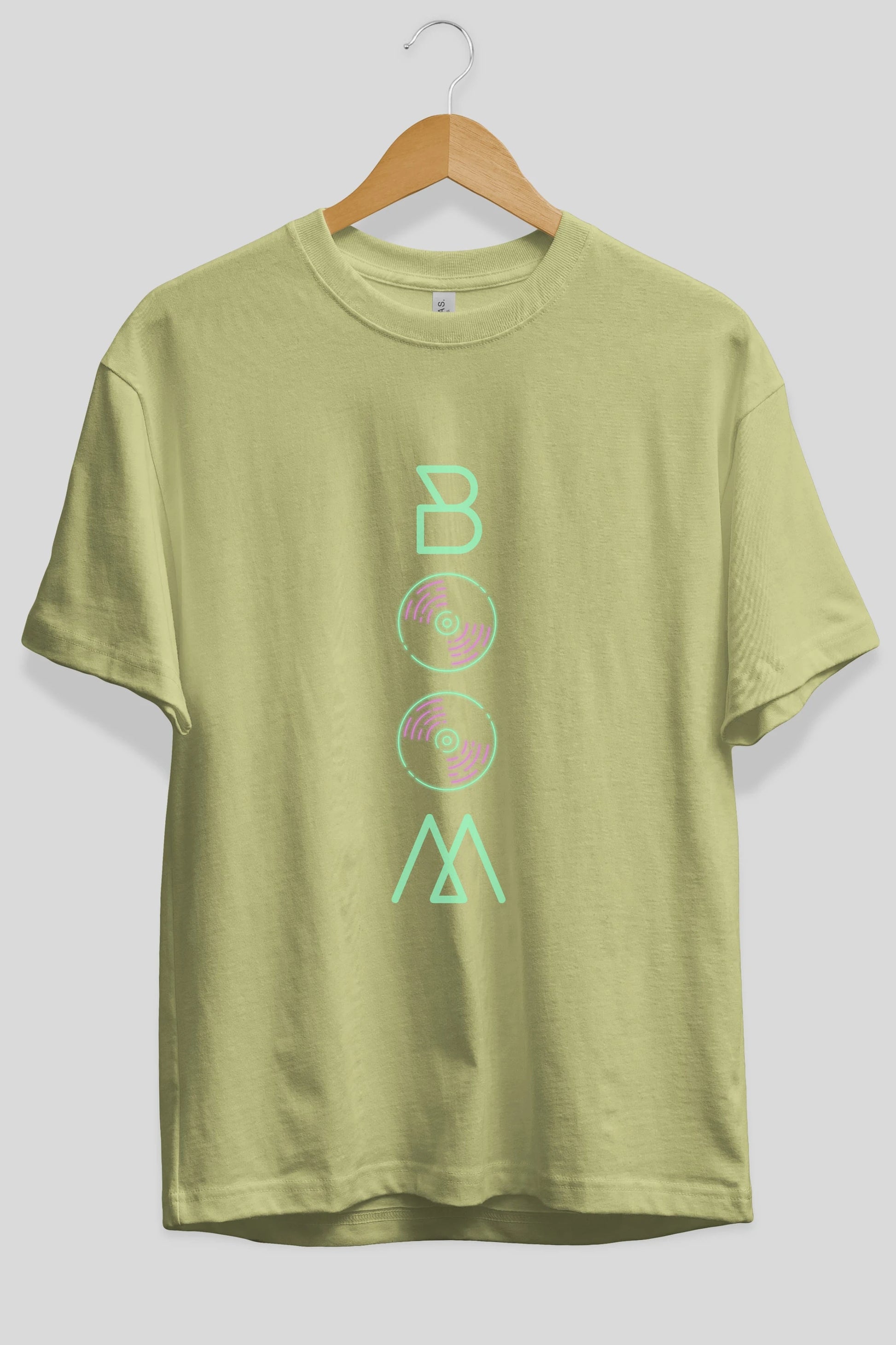 Boom Ön Baskılı Oversize t-shirt Erkek Kadın Unisex