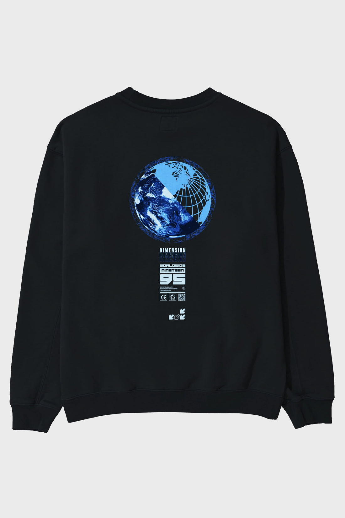 Dimension 95 Arka Baskılı Oversize Sweatshirt Erkek Kadın Unisex