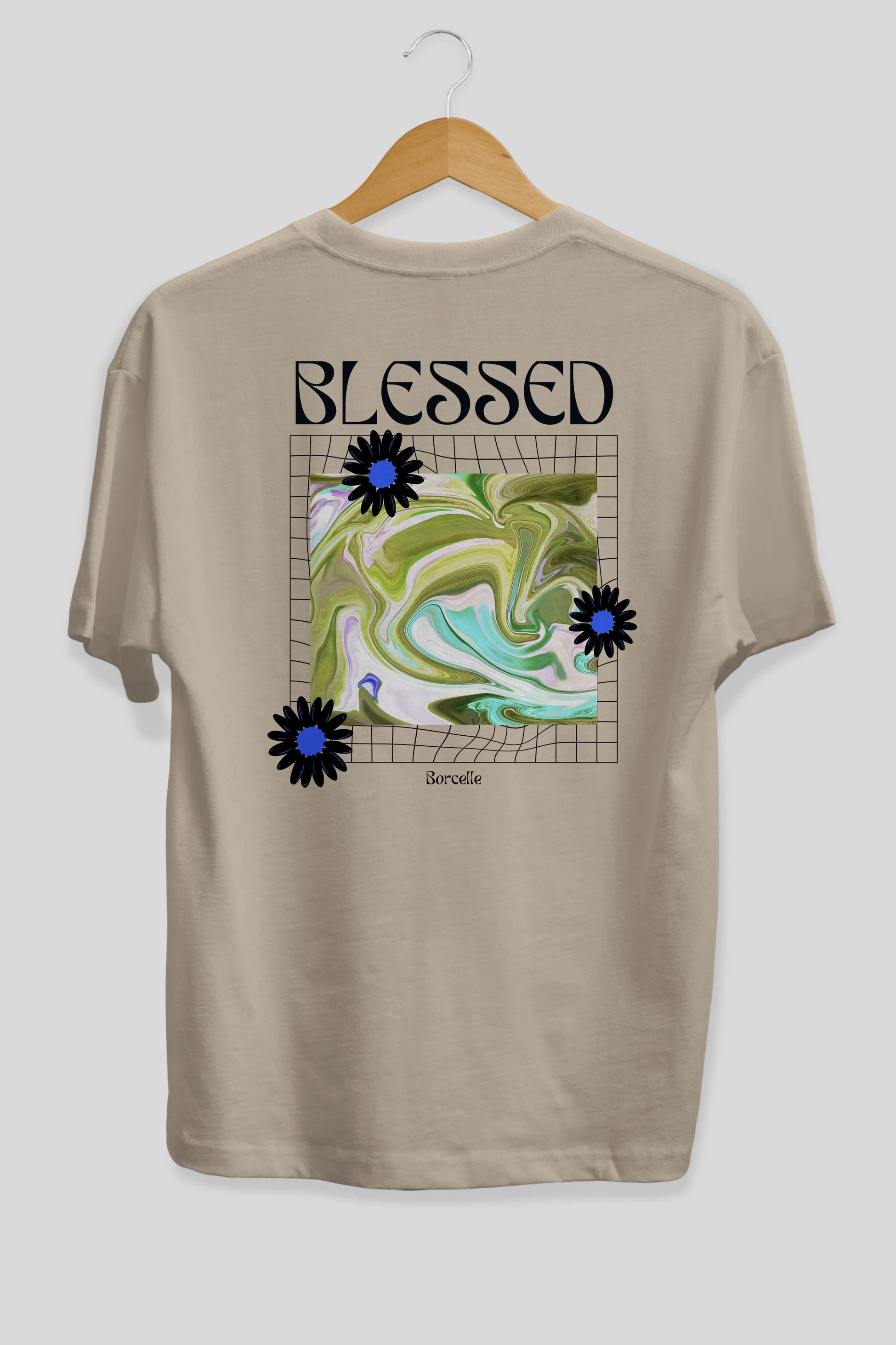 Blessed Arka Baskılı Oversize t-shirt Erkek Kadın Unisex