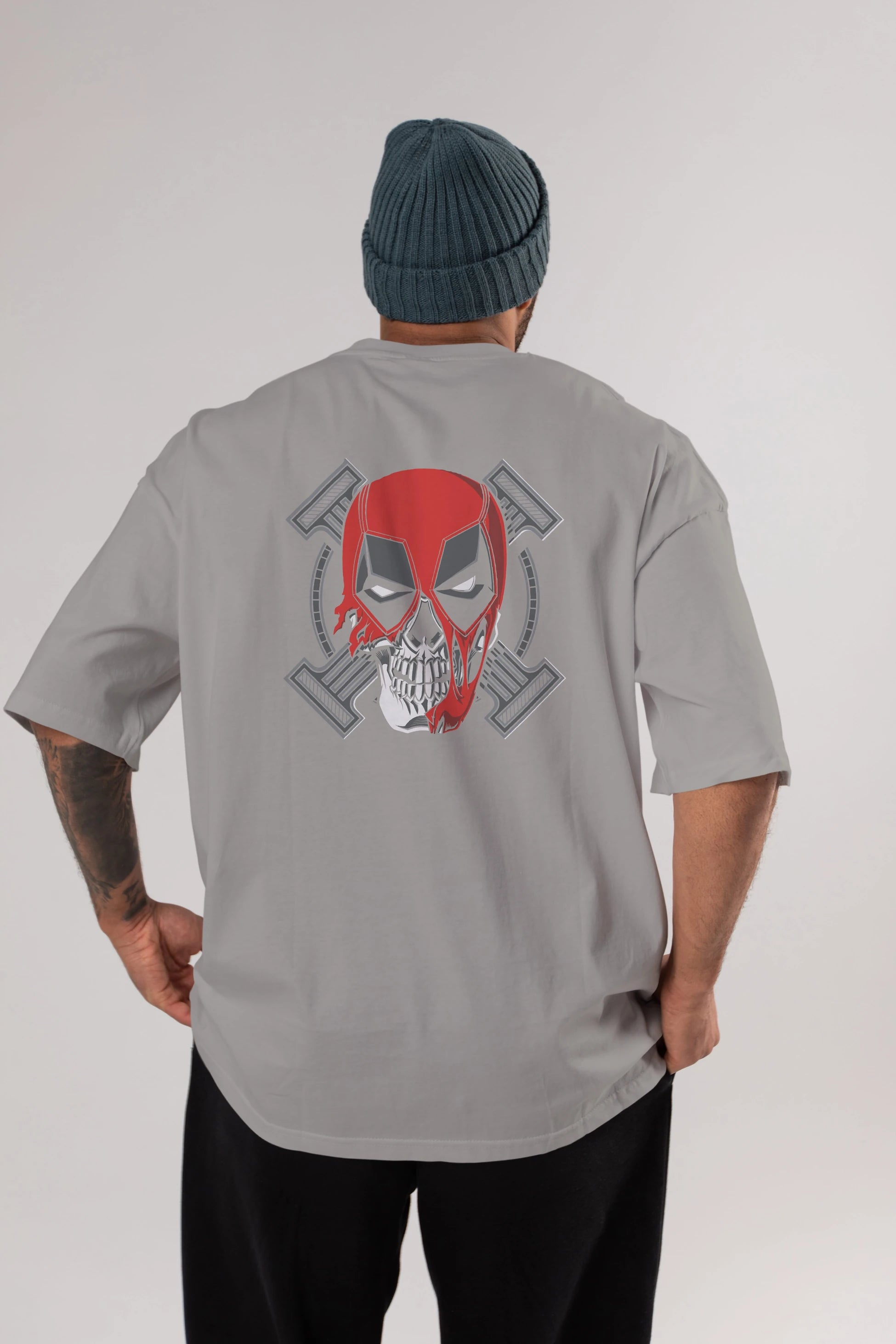 Deadpool (7) Arka Baskılı Oversize t-shirt Erkek Kadın Unisex %100 Pamuk Bisiklet Yaka tişort