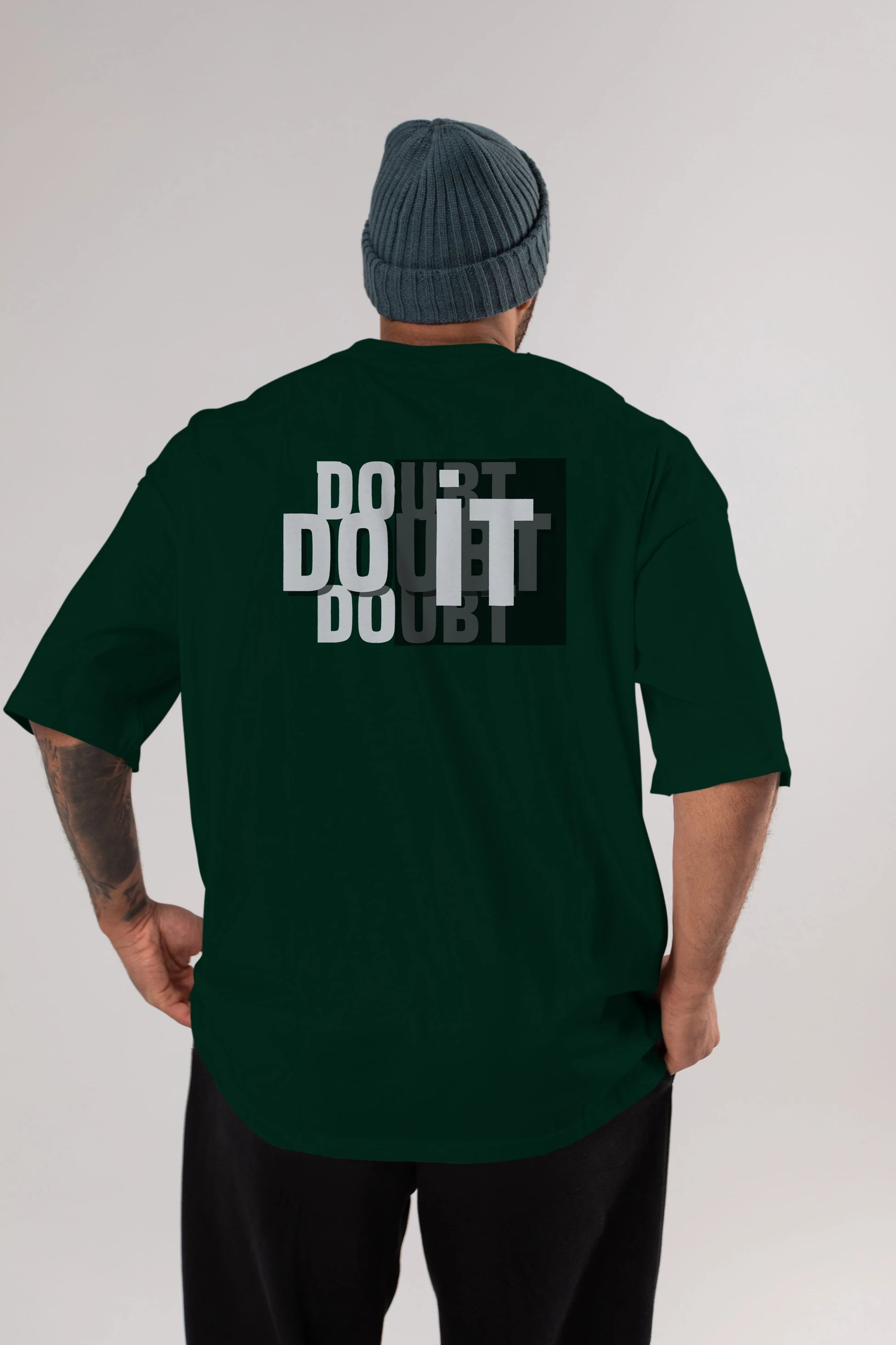 Do it Yazılı Arka Baskılı Oversize t-shirt Erkek Kadın Unisex