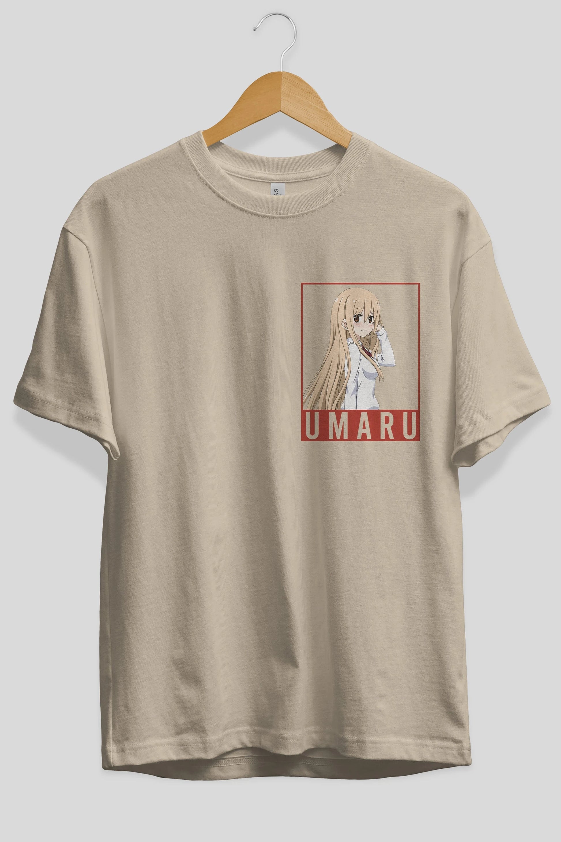 Umaru Doma 2 (2) Ön Sol Baskılı Oversize t-shirt Erkek Kadın Unisex %100 Pamuk Bisiklet Yaka tişort