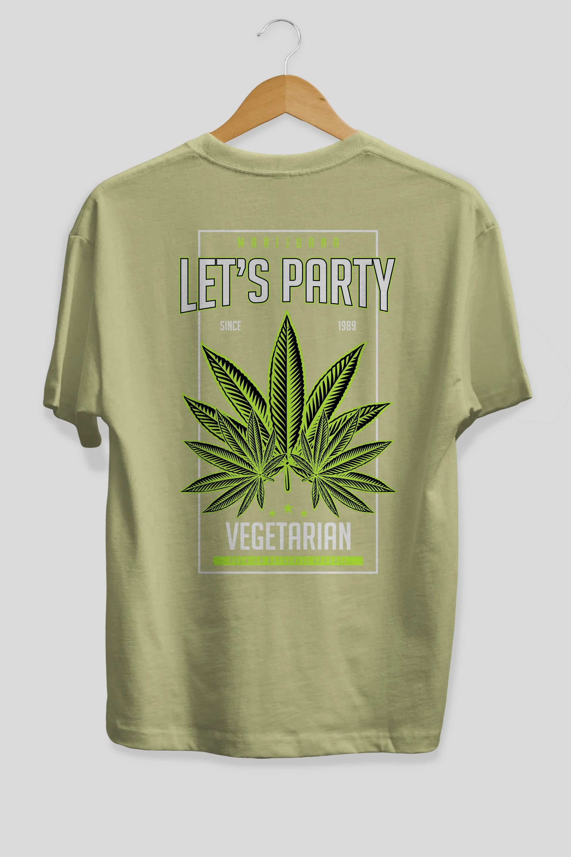 Lets Party Arka Baskılı Oversize t-shirt Erkek Kadın Unisex