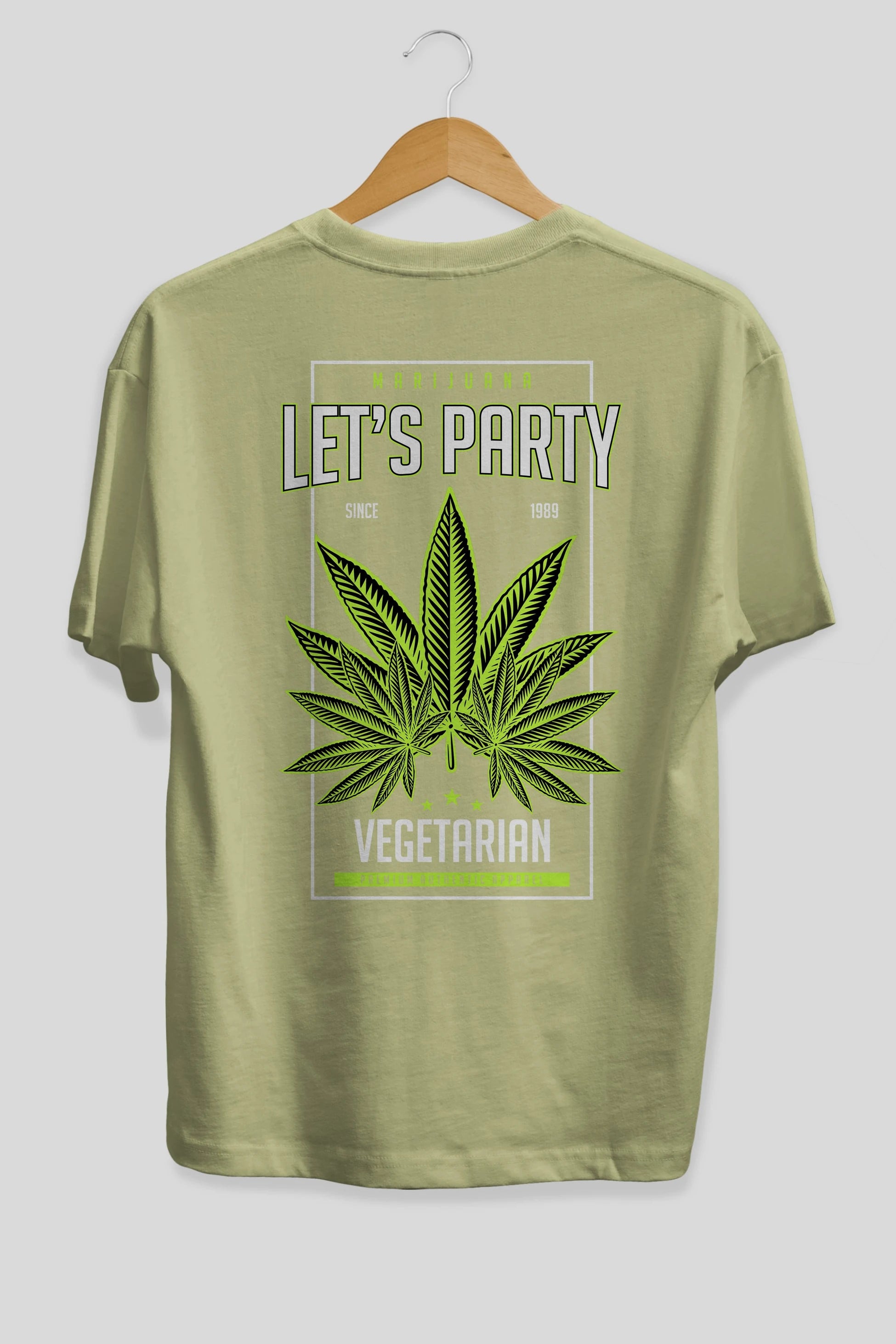 Lets Party Arka Baskılı Oversize t-shirt Erkek Kadın Unisex