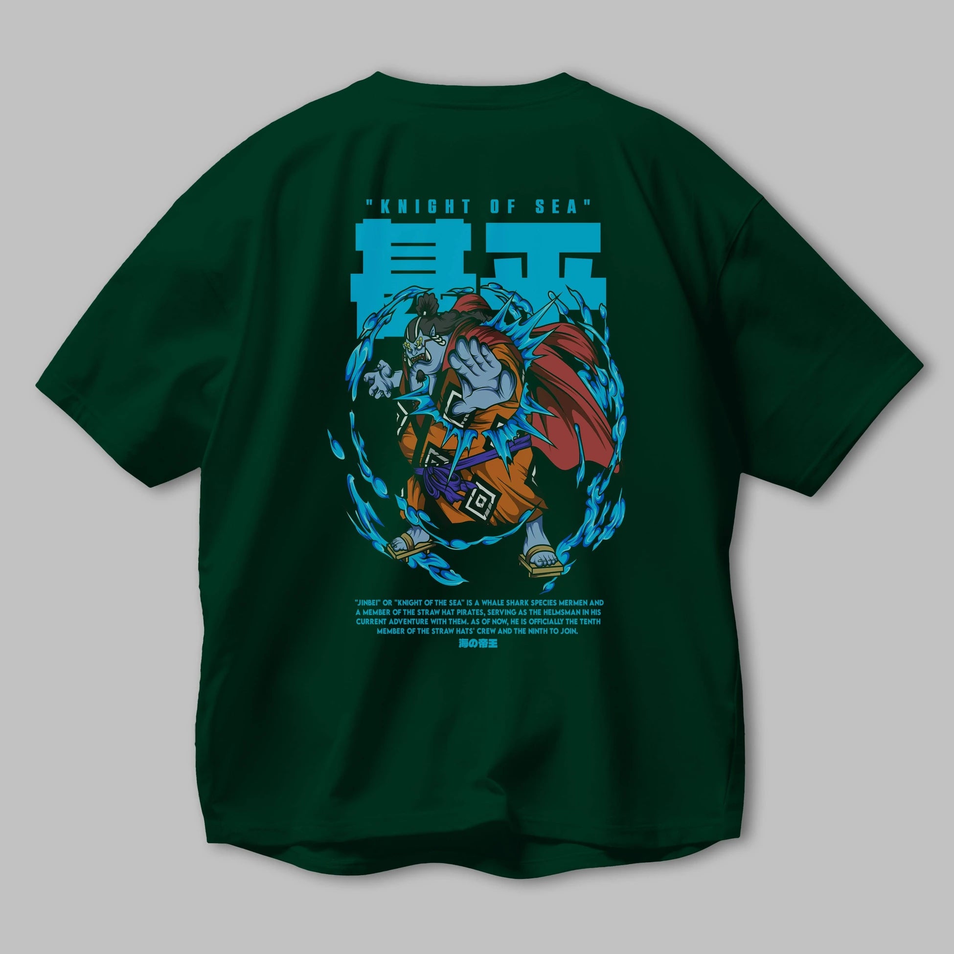 Jinbei Anime Arka Baskılı Oversize t-shirt Erkek Kadın Unisex