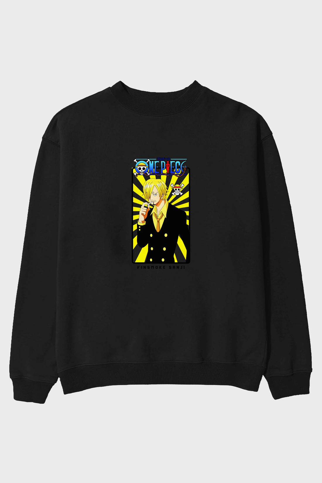 Sanji 4 Ön Baskılı Anime Oversize Sweatshirt Erkek Kadın Unisex