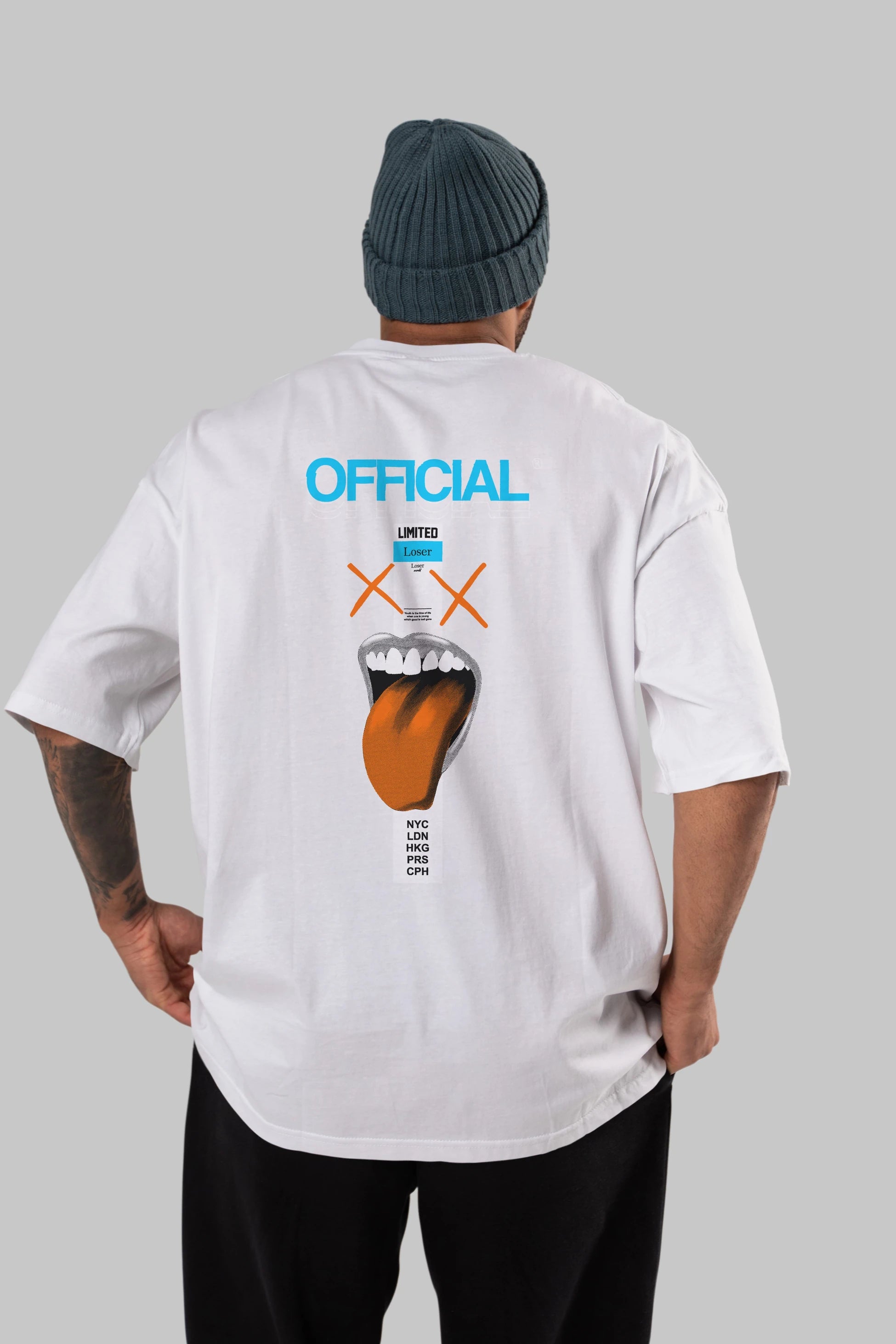 Official Loser Arka Baskılı Oversize t-shirt Erkek Kadın Unisex