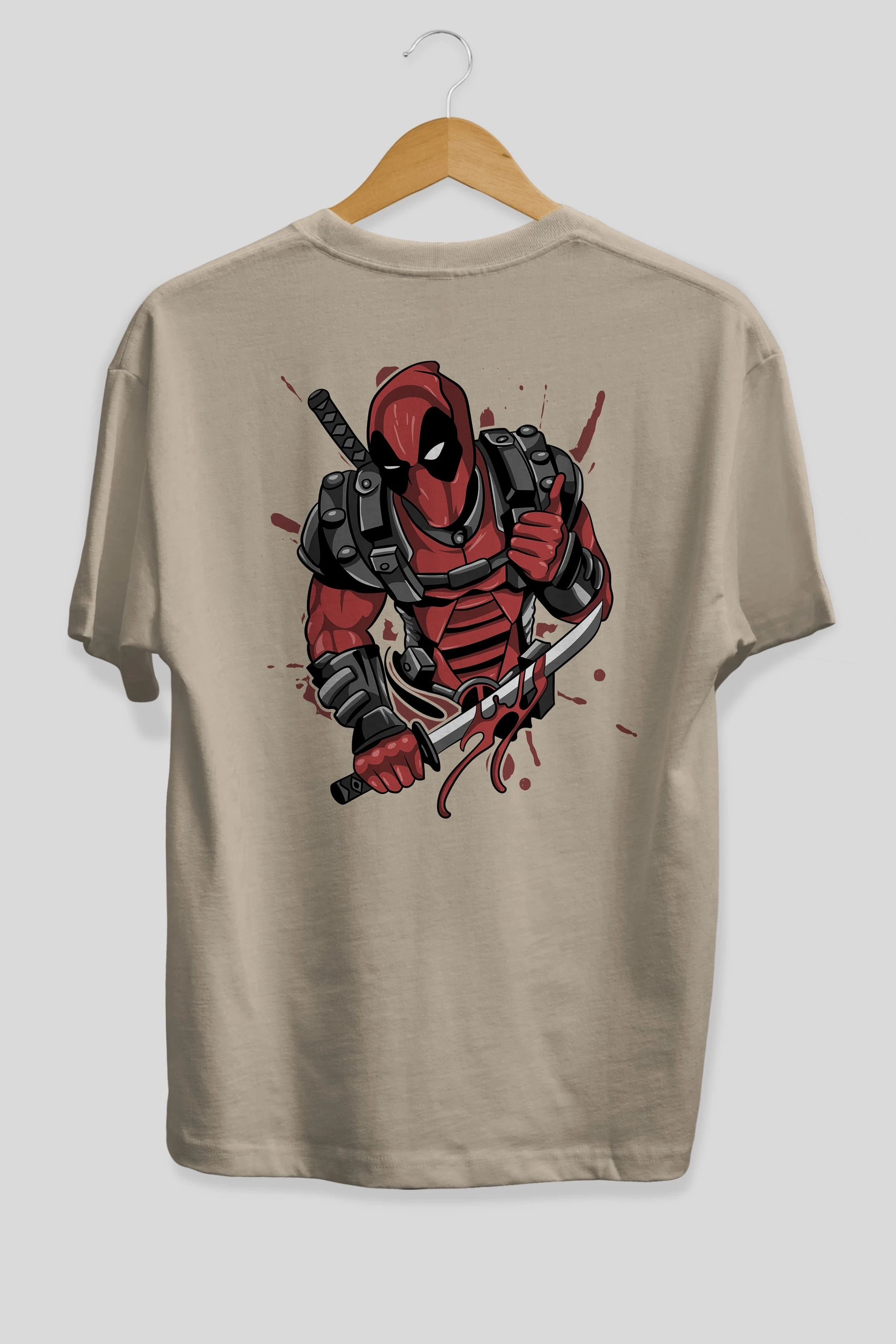 Deadpool (12) Arka Baskılı Oversize t-shirt Erkek Kadın Unisex %100 Pamuk Bisiklet Yaka tişort