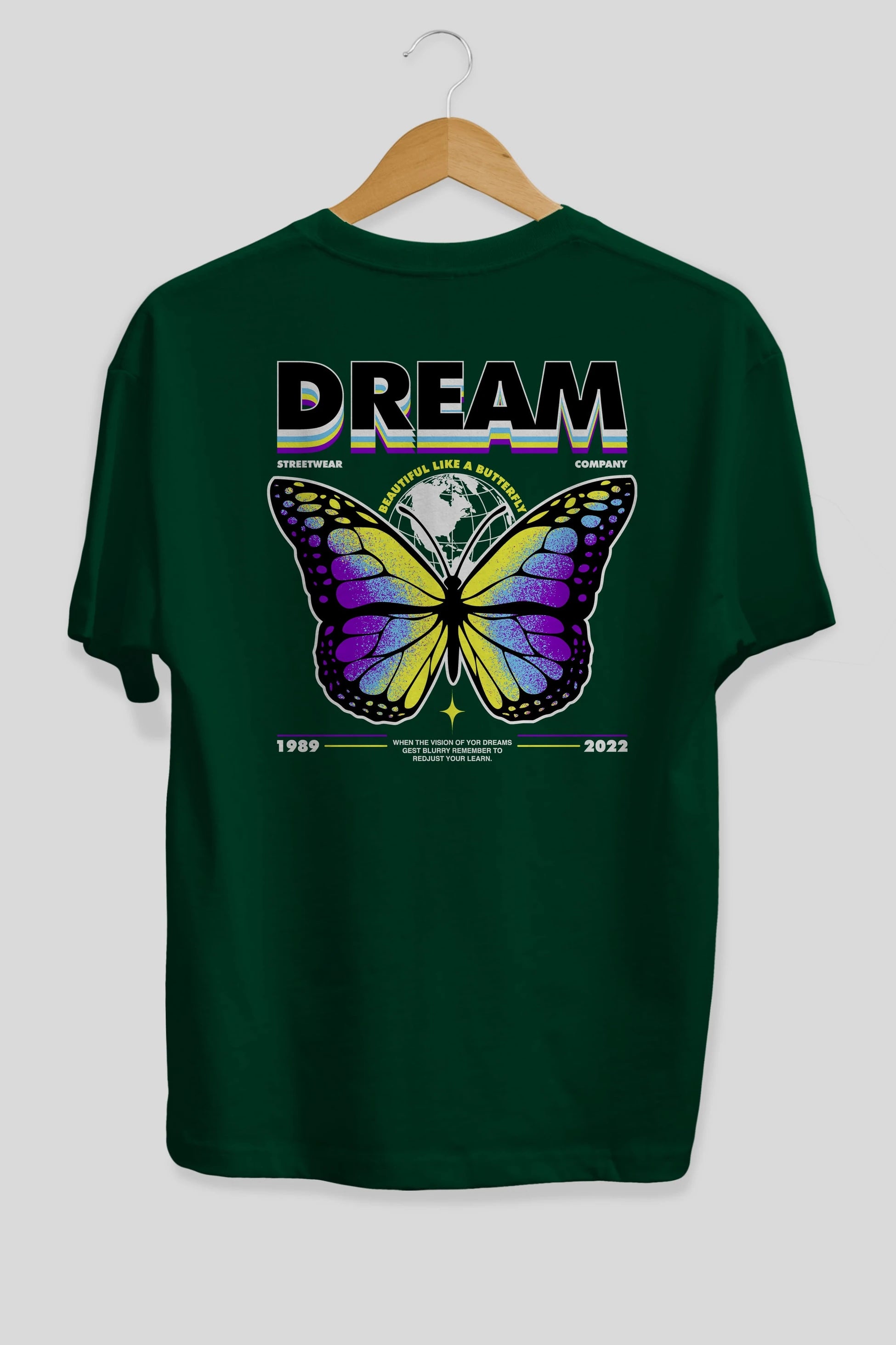 Dream Company Arka Baskılı Oversize t-shirt Erkek Kadın Unisex