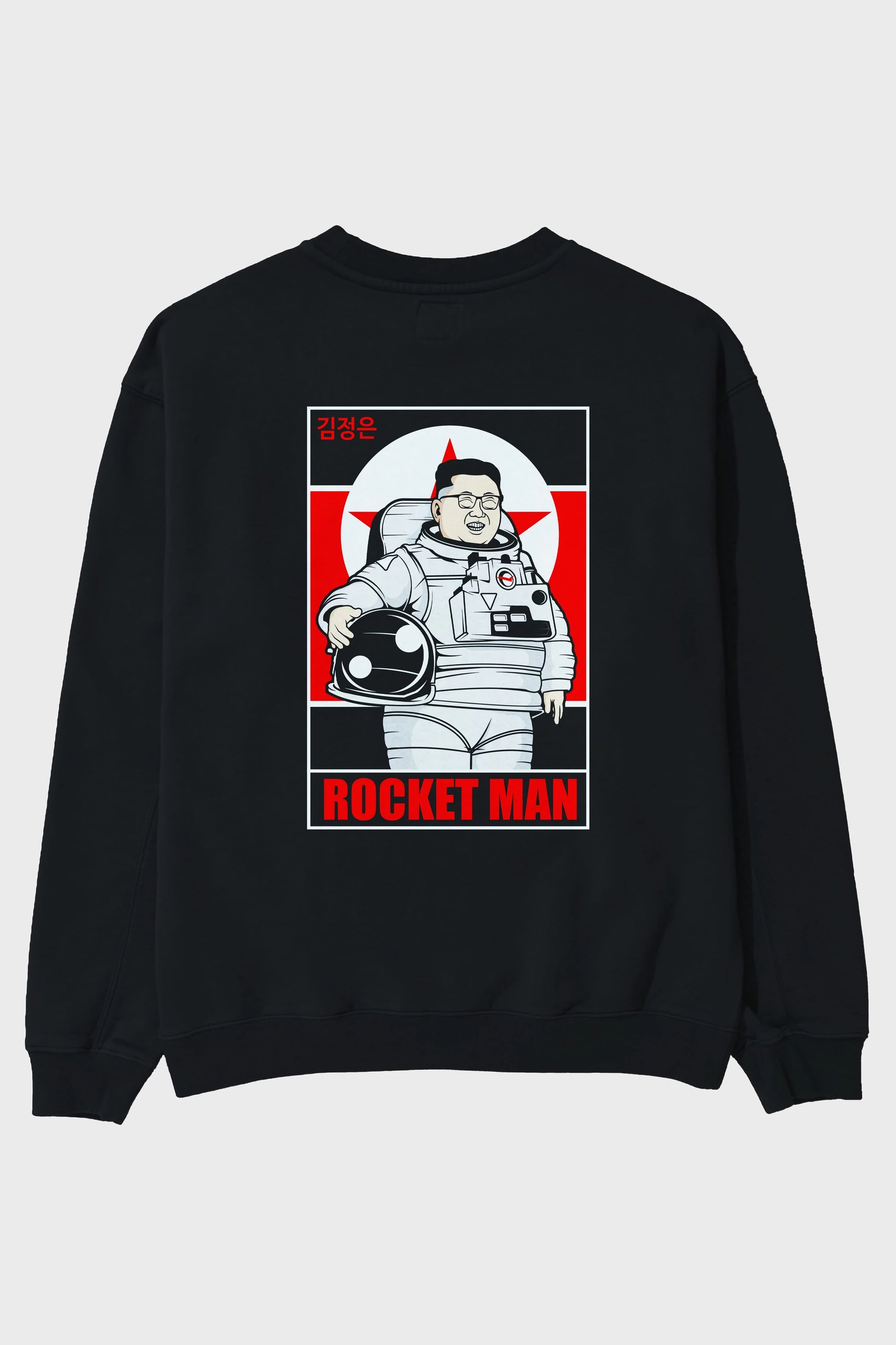 Astronot Kim Arka Baskılı Oversize Sweatshirt Erkek Kadın Unisex