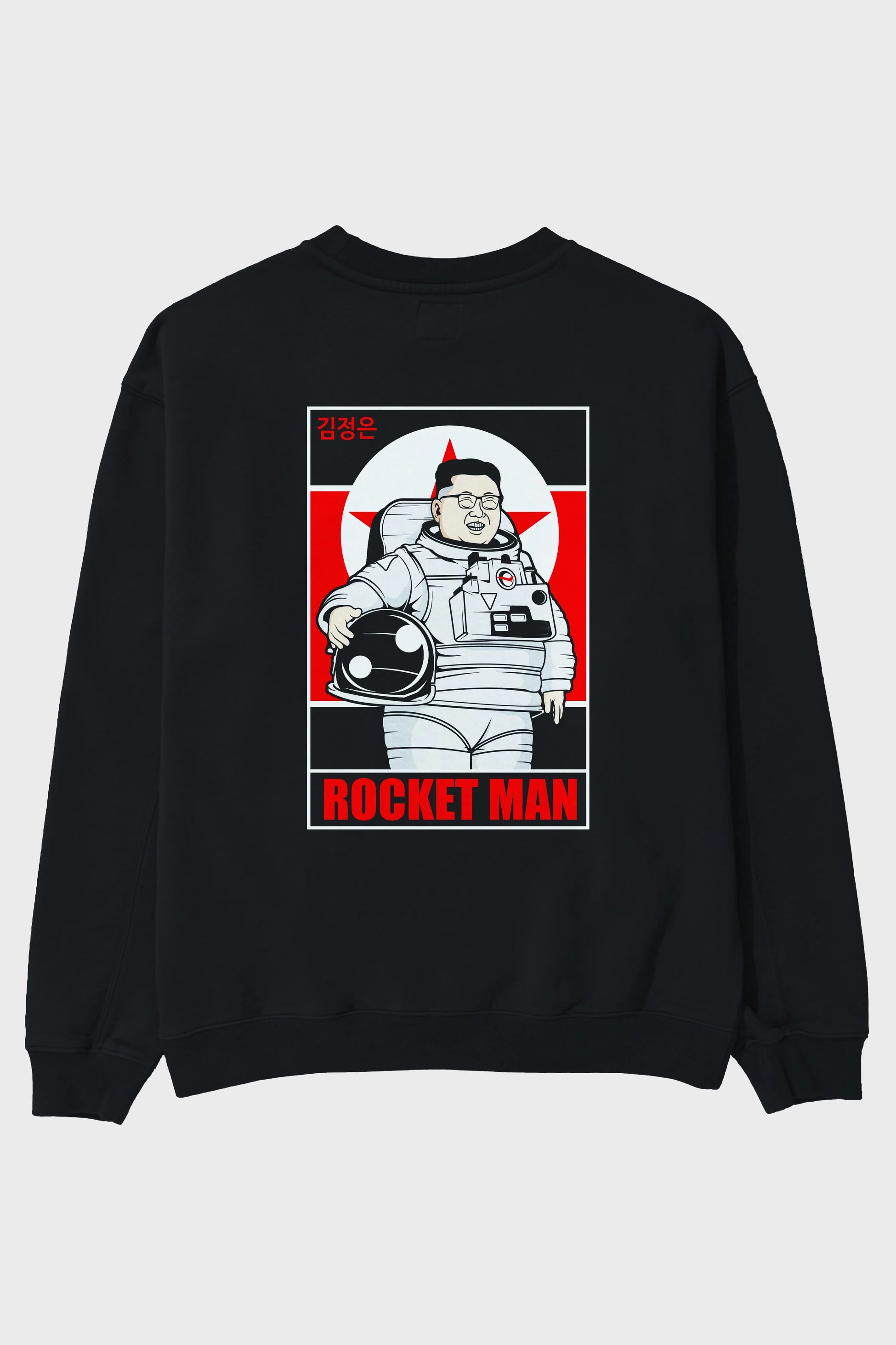Astronot Kim Arka Baskılı Oversize Sweatshirt Erkek Kadın Unisex