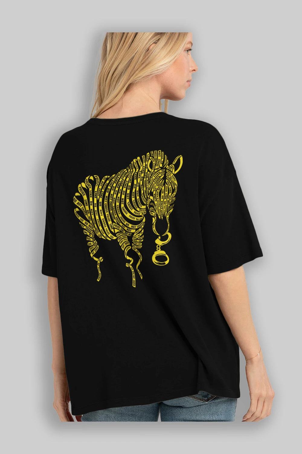 Nature of Crime Arka Baskılı Oversize t-shirt %100 pamuk Erkek Kadın Unisex