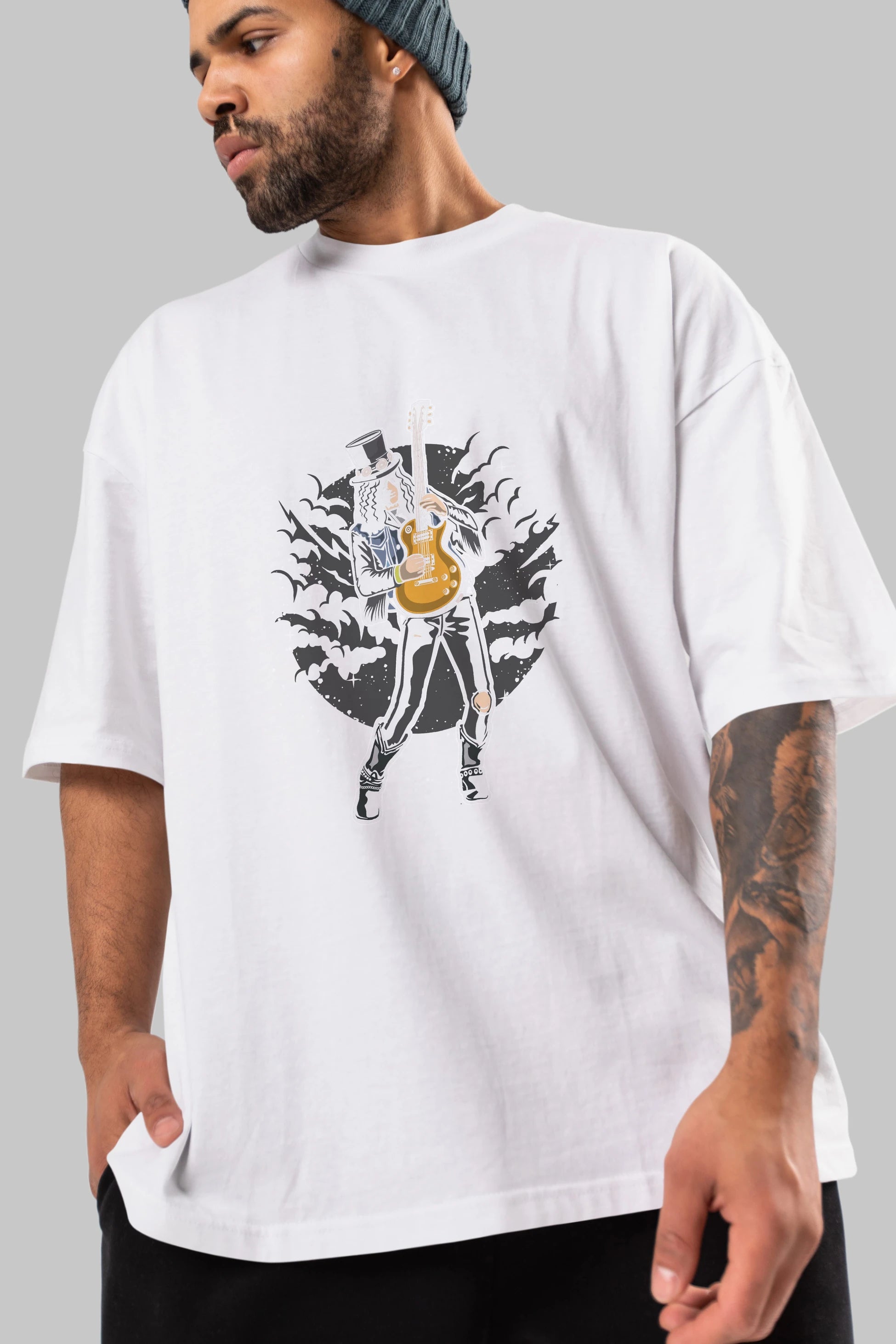 SLASH Ön Baskılı Oversize t-shirt Erkek Kadın Unisex %100 Pamuk tişort