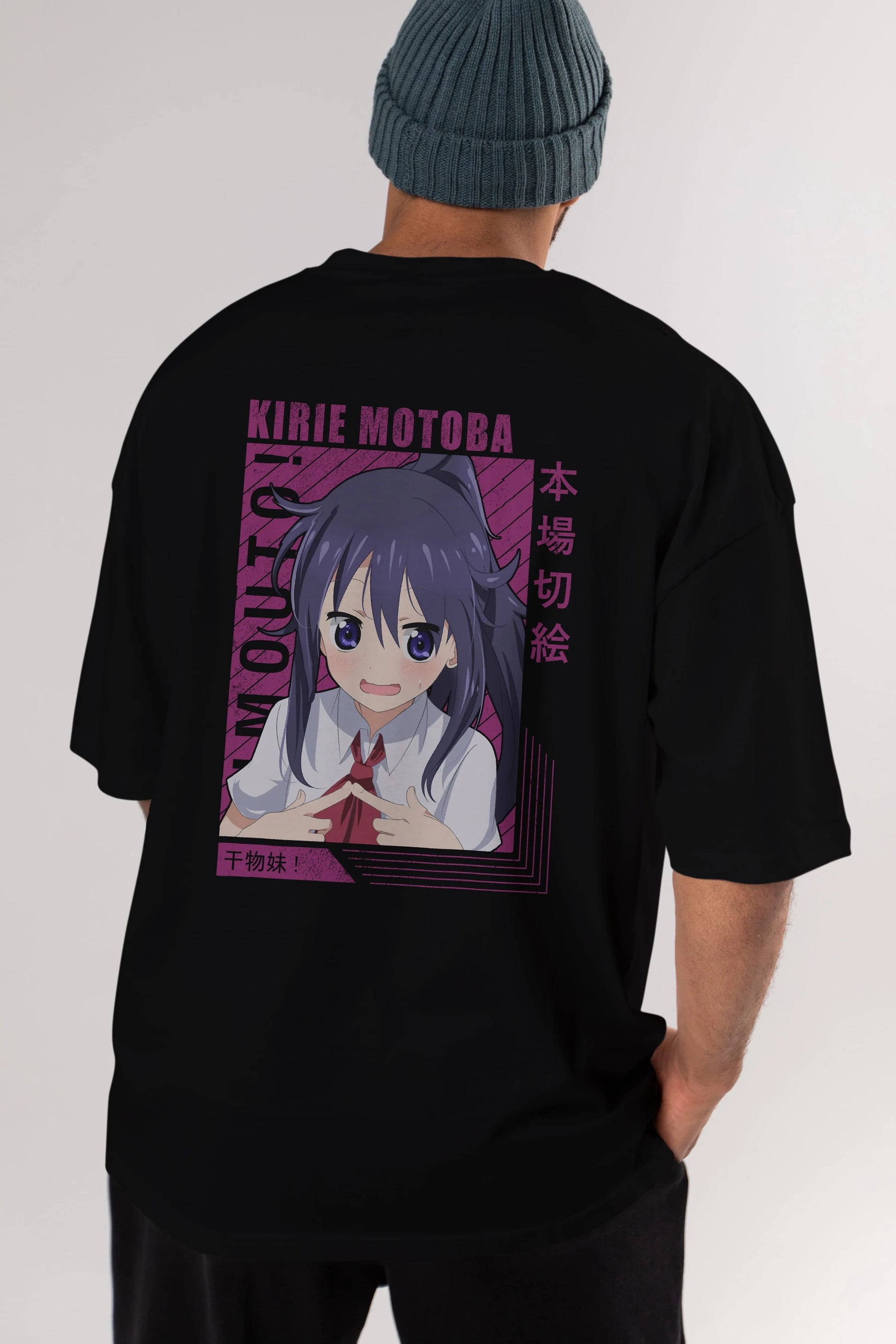 Kirie Motoba 4 Anime Arka Baskılı Oversize t-shirt Erkek Kadın Unisex
