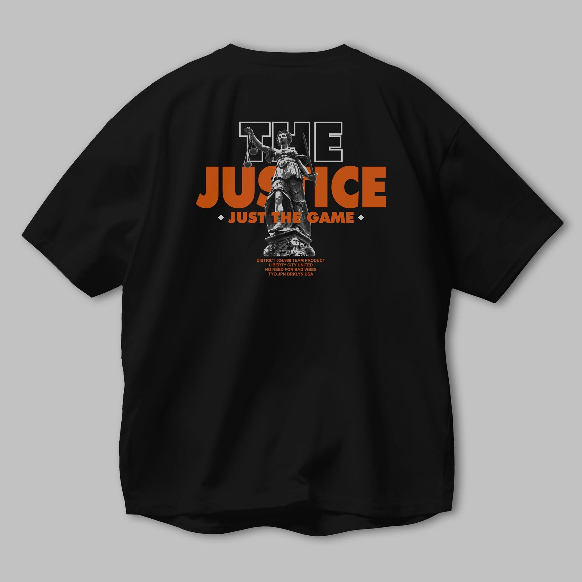 The Justice Arka Baskılı Oversize t-shirt Erkek Kadın Unisex