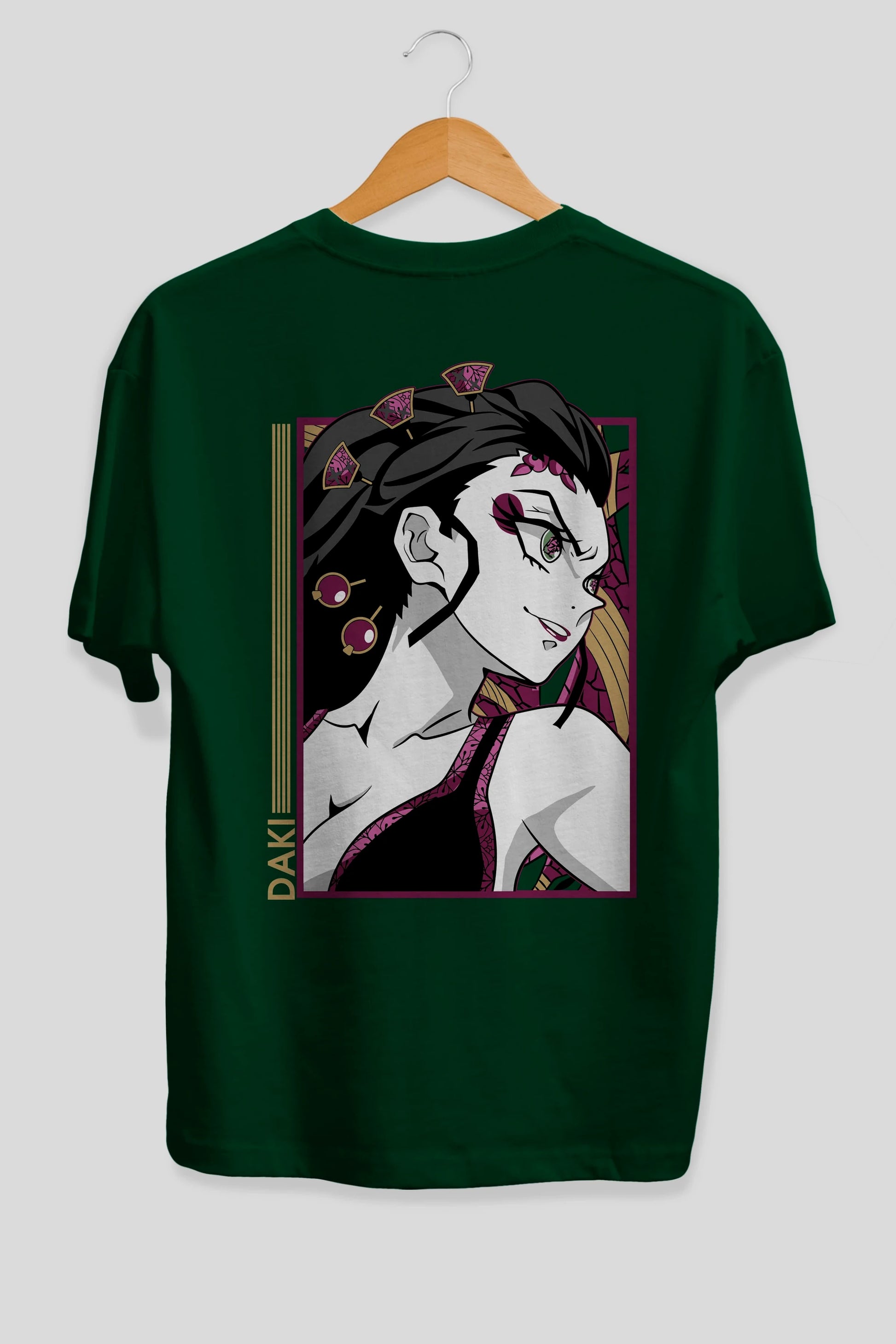 Daki DEMION SLAYER Anime Arka Baskılı Oversize t-shirt Erkek Kadın Unisex